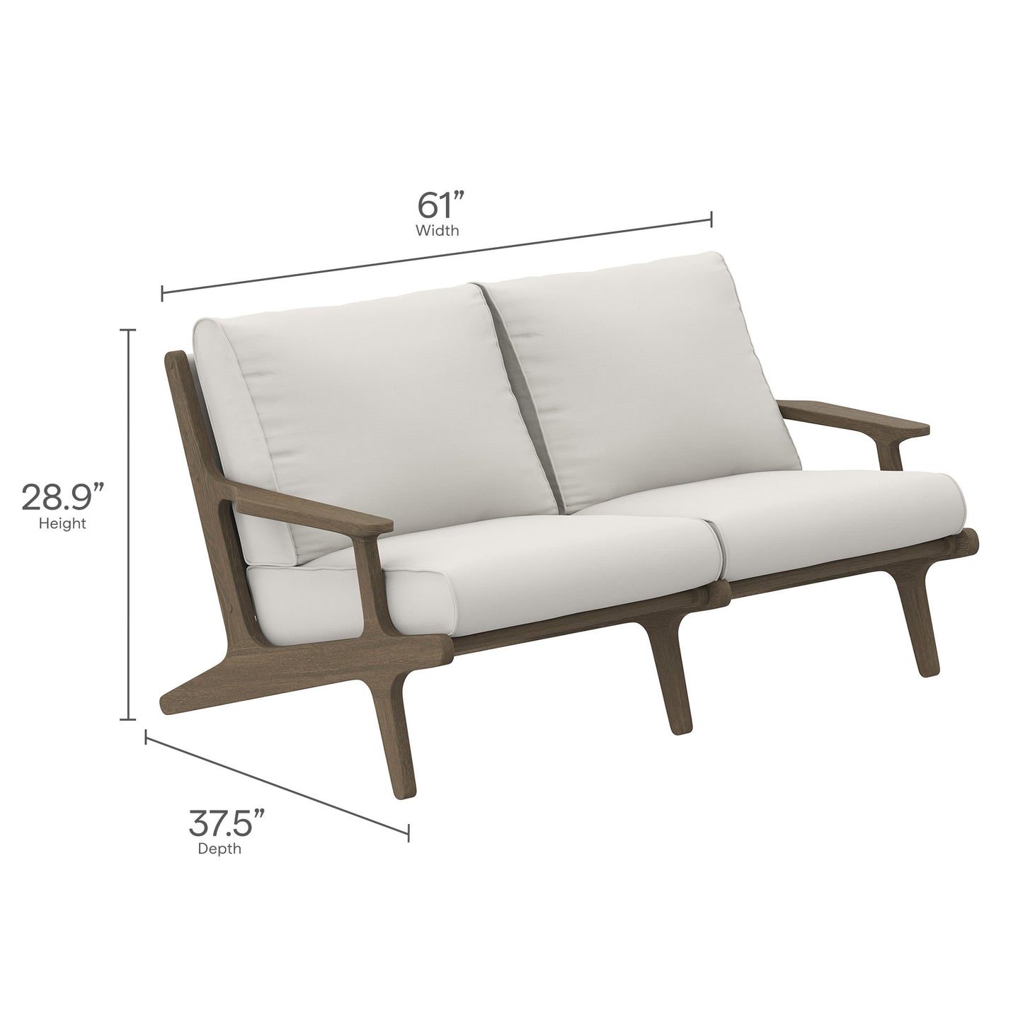 Saratoga 5-Piece Outdoor Patio Teak Wood Furniture Set by Modway