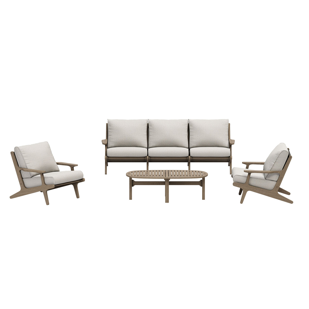 Saratoga 4-Piece Outdoor Patio Teak Wood Furniture Set by Modway