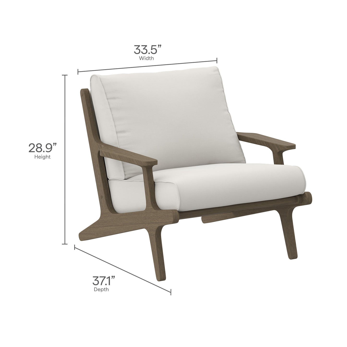 Saratoga 3-Piece Outdoor Patio Teak Wood Furniture Set with Lounge Chairs and Side Table by Modway EEI-7267-WGR-WHI