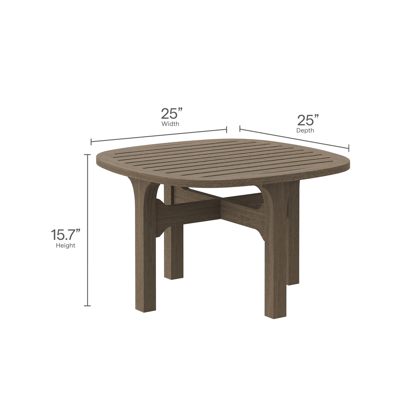 Saratoga 3-Piece Outdoor Patio Teak Wood Furniture Set with Lounge Chairs and Side Table by Modway EEI-7267-WGR-WHI