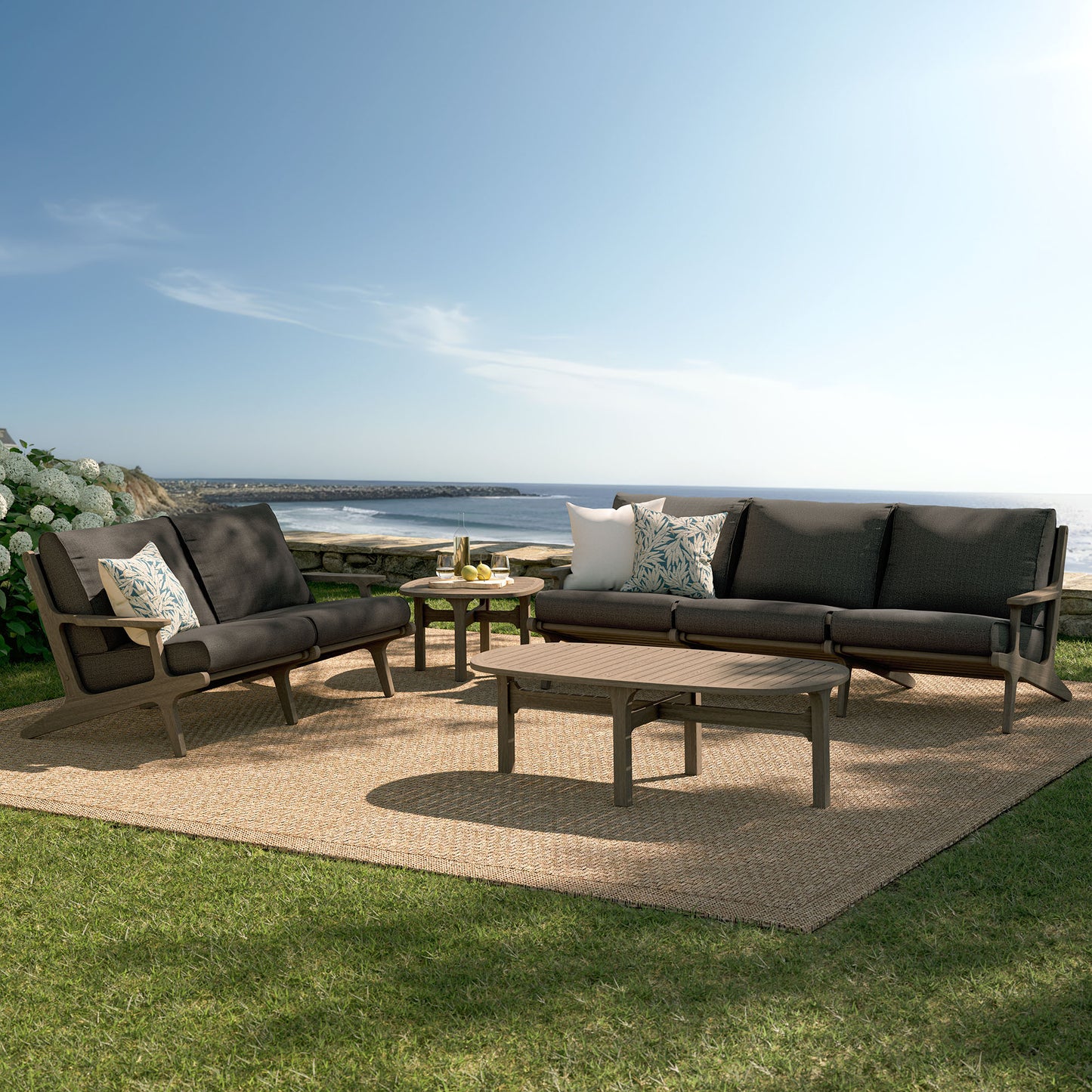 Saratoga 4-Piece Outdoor Patio Teak Wood Furniture Set by Modway