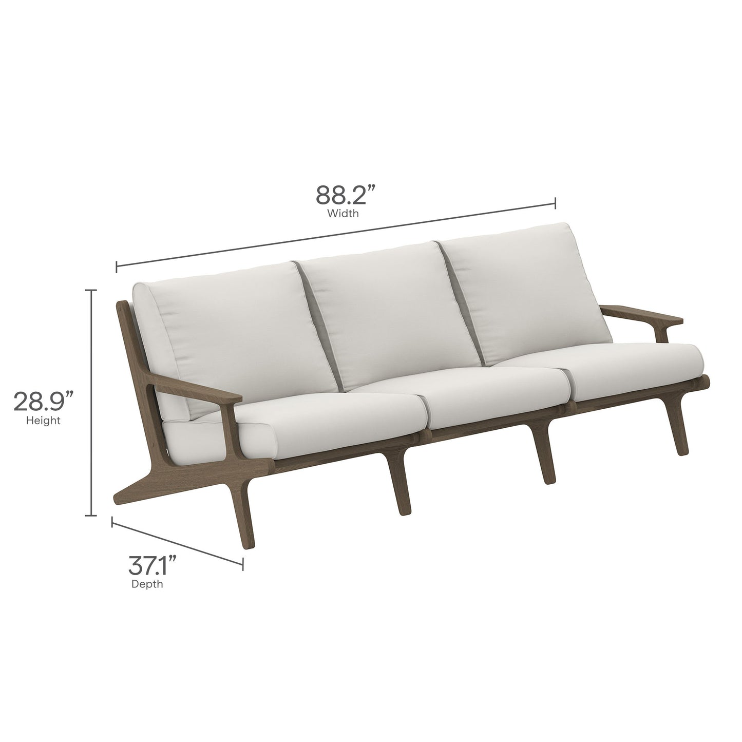 Saratoga 4-Piece Outdoor Patio Teak Wood Furniture Set by Modway