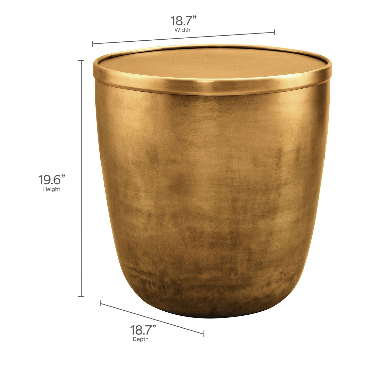 Viora Metal Storage Side Table by Modway EEI-7272-BBR