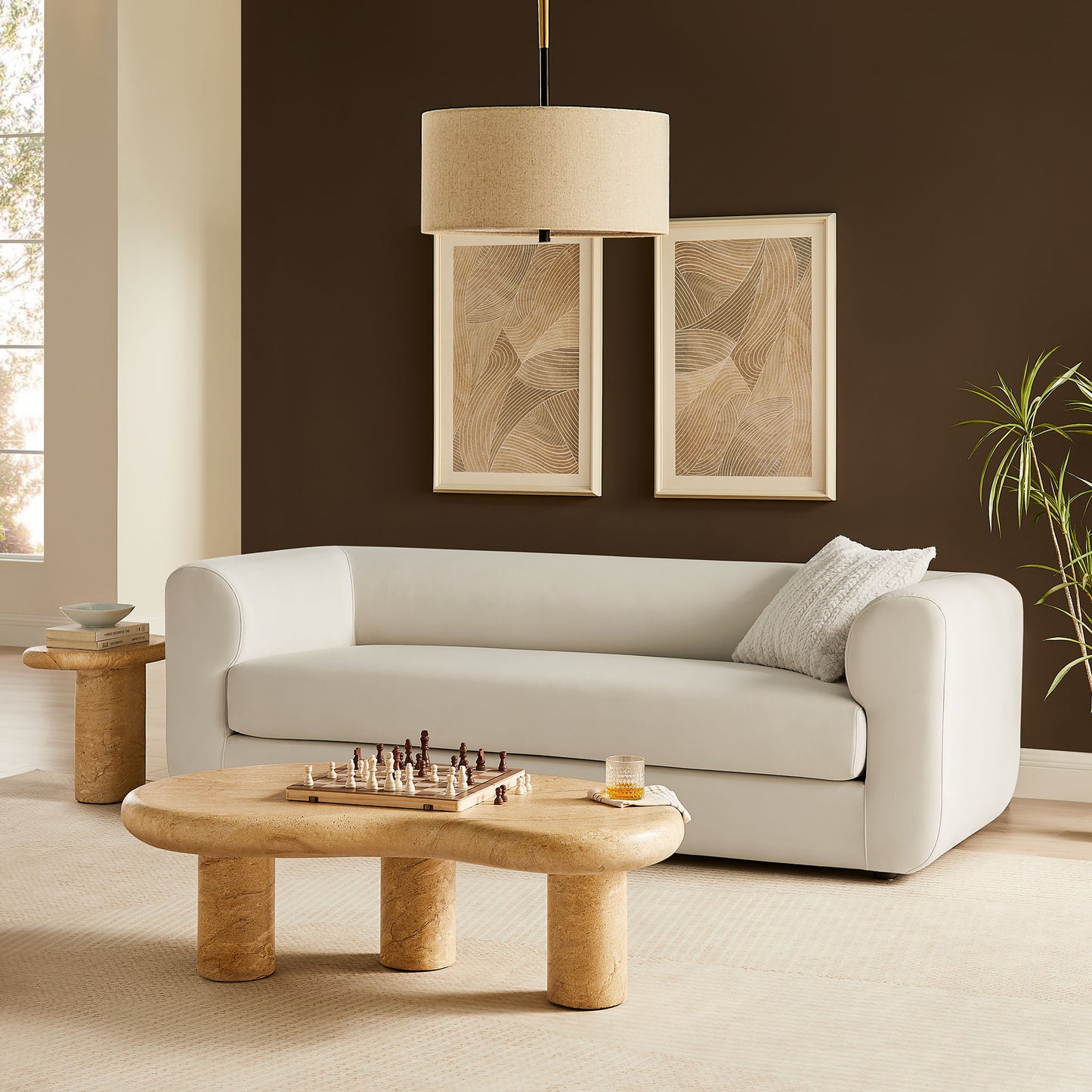 Leif 89" Performance Velvet Upholstered Sofa by Modway EEI-7281-ALA