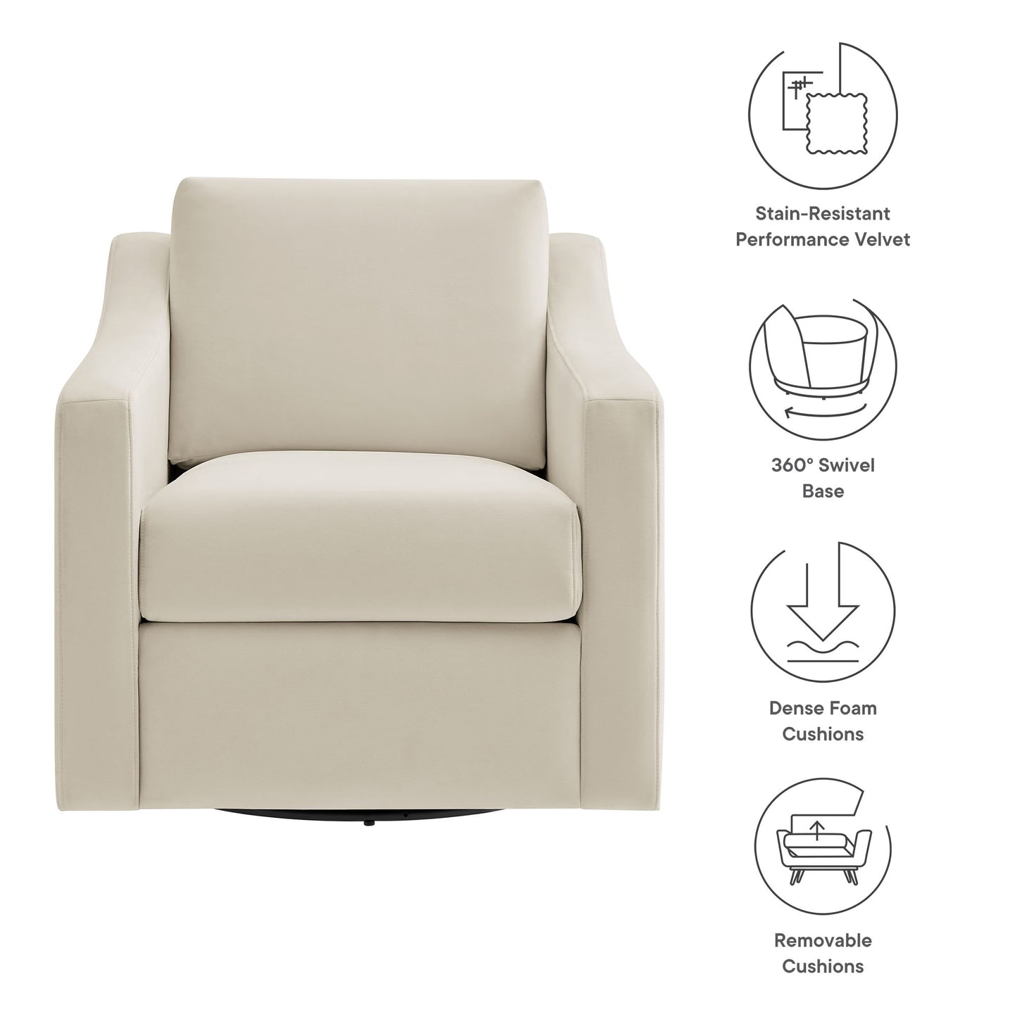Liora Performance Velvet Armchair by Modway