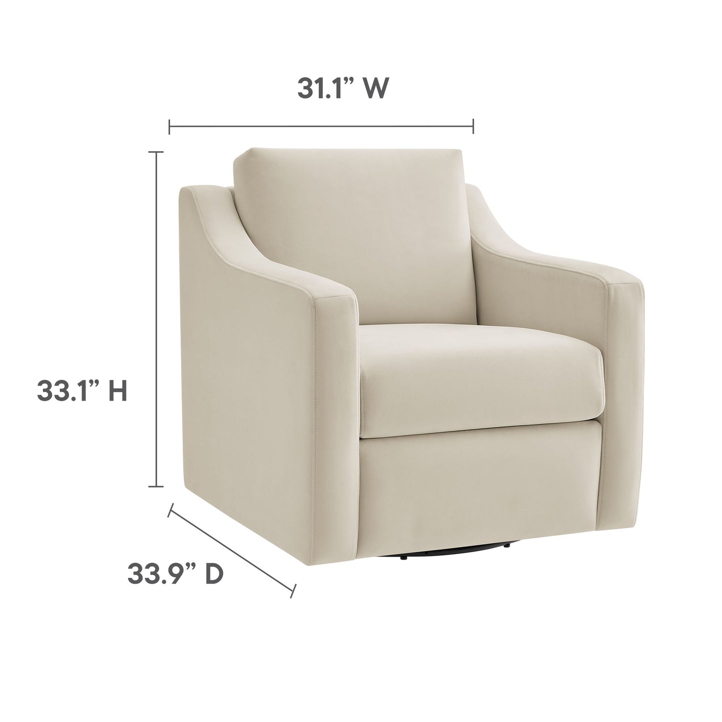 Liora Performance Velvet Armchair by Modway