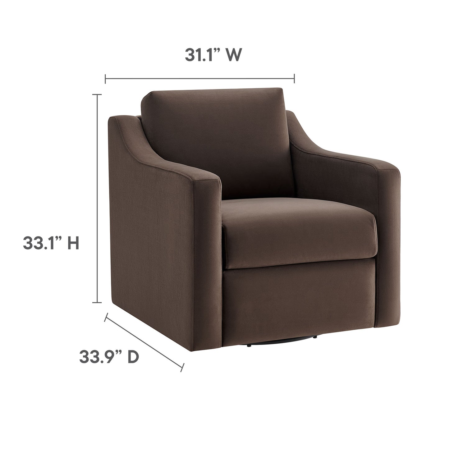 Liora Performance Velvet Armchair by Modway EEI-7282-CHB