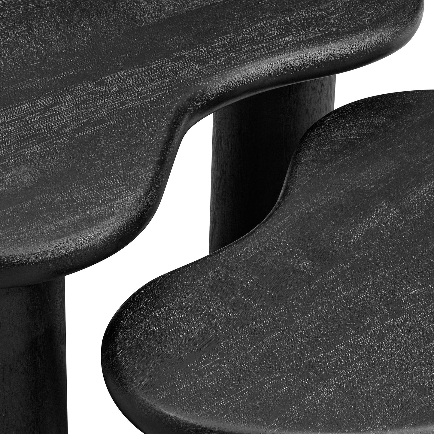 Hackney Mango Wood Nesting Coffee Table Set by Modway - Modern Rustic Living Room Accent