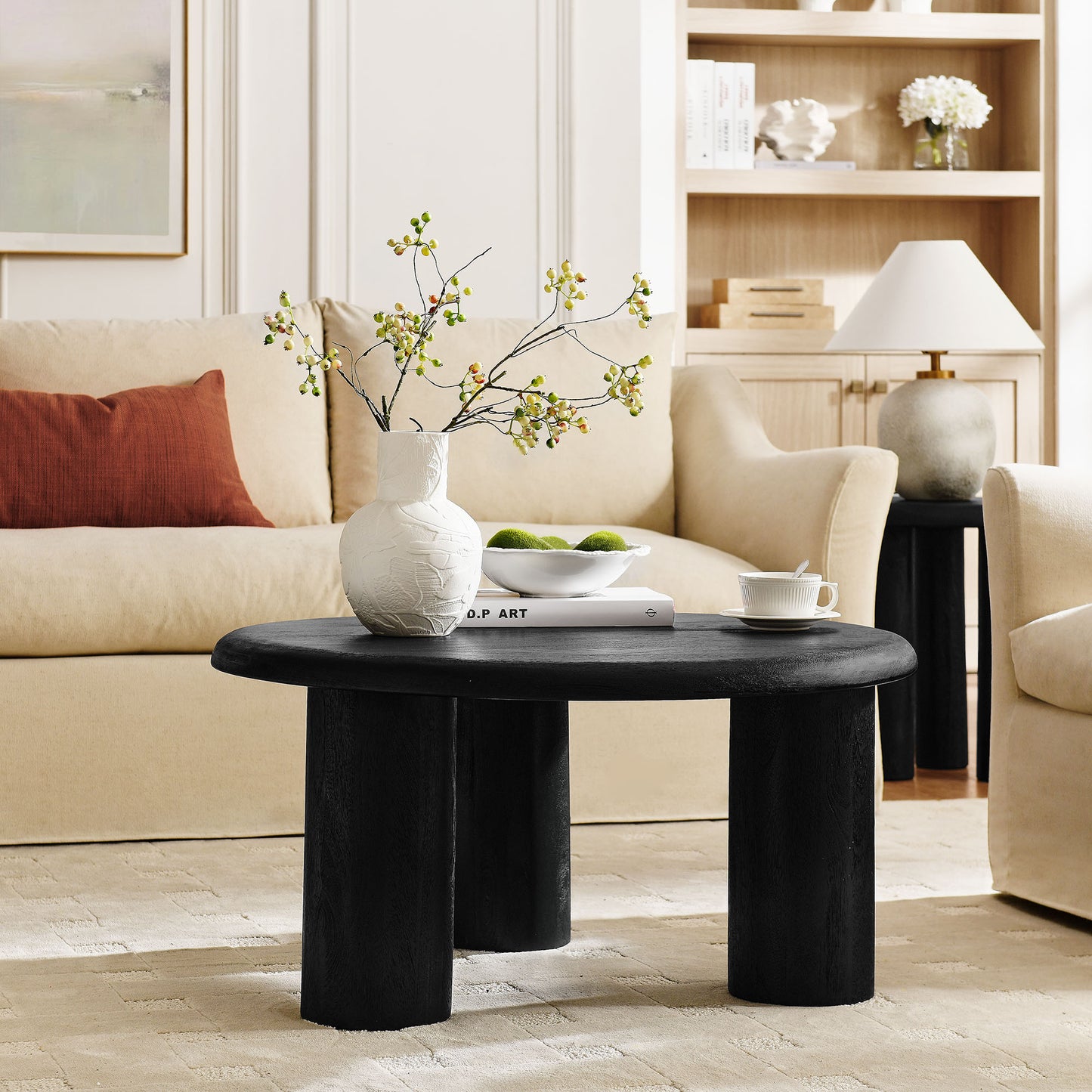 Mavina Round Mango Wood Coffee Table by Modway EEI-7286 | Modern Accent Table
