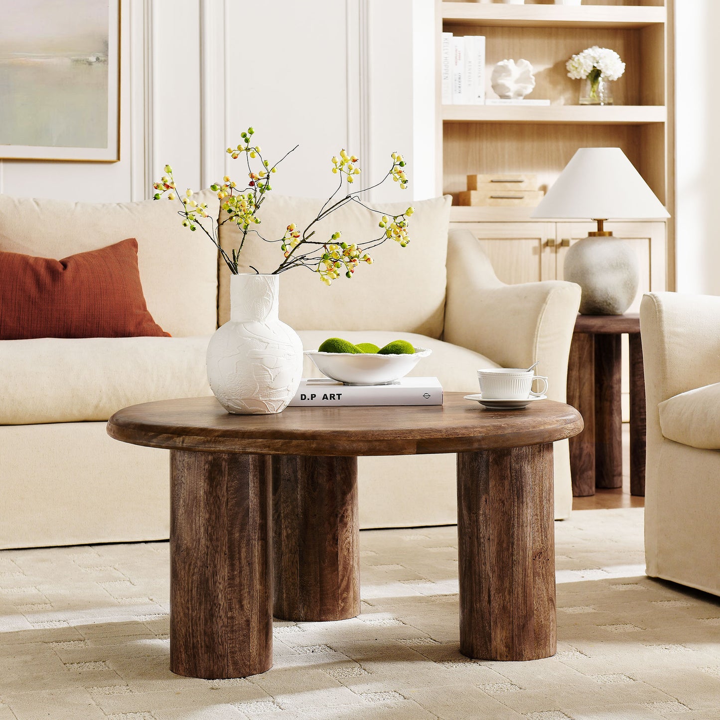 Mavina Round Mango Wood Coffee Table by Modway EEI-7286 | Modern Accent Table