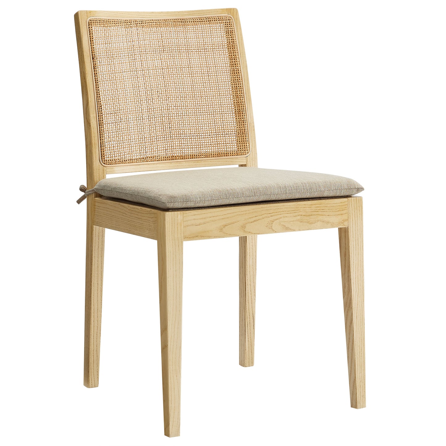 Ovard Wood and Rattan Dining Chair by Modway EEI-7288-NAT-BEI