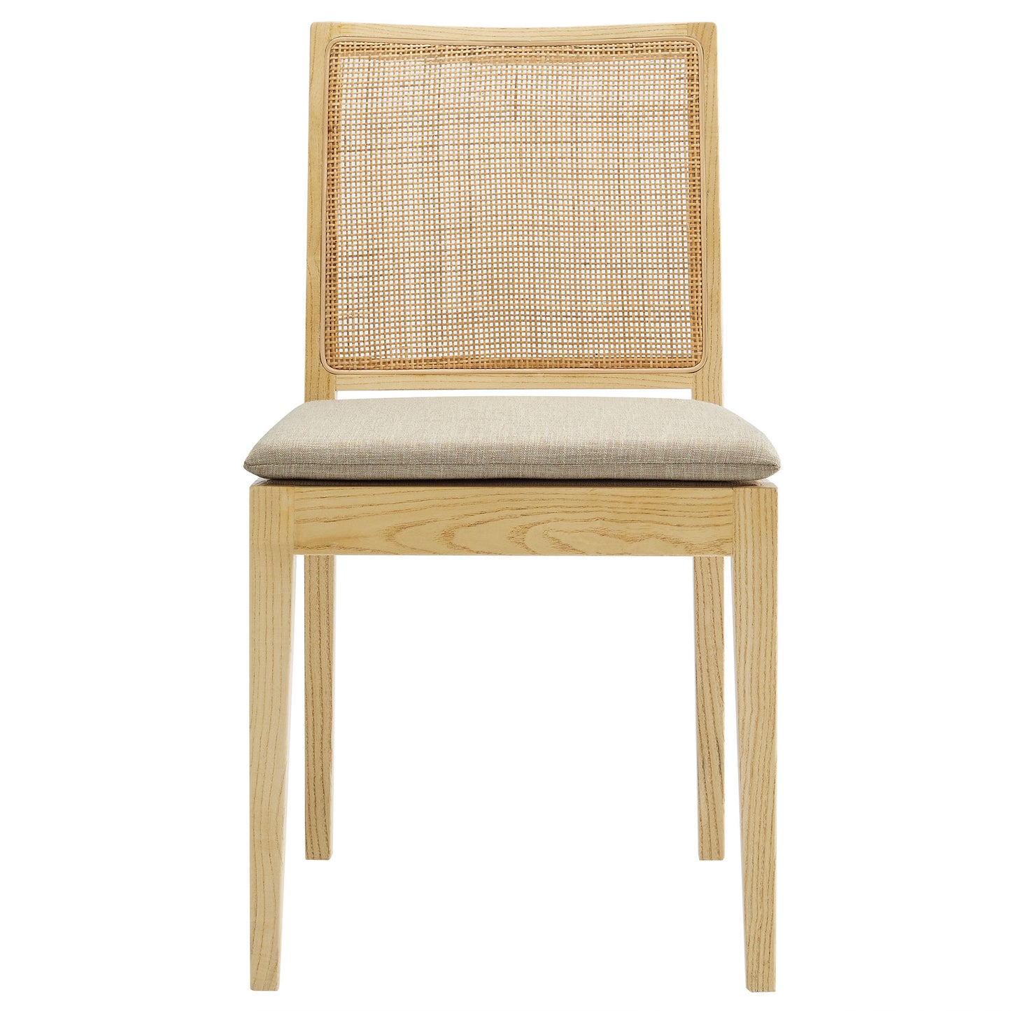 Ovard Wood and Rattan Dining Chair by Modway EEI-7288-NAT-BEI