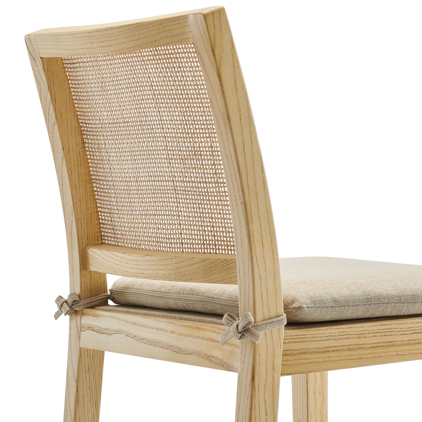 Ovard Wood and Rattan Bar Stool by Modway EEI-7289-NAT-BEI
