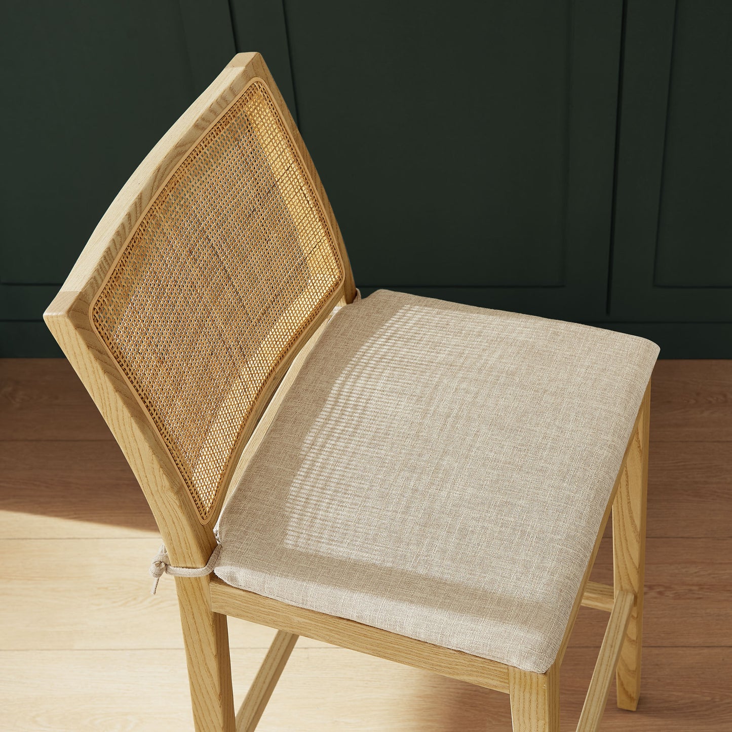 Ovard Wood and Rattan Bar Stool by Modway EEI-7289-NAT-BEI