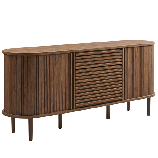 Harlan 67" Fluted Oval Sideboard Cabinet by Modway EEI-7293-WAL