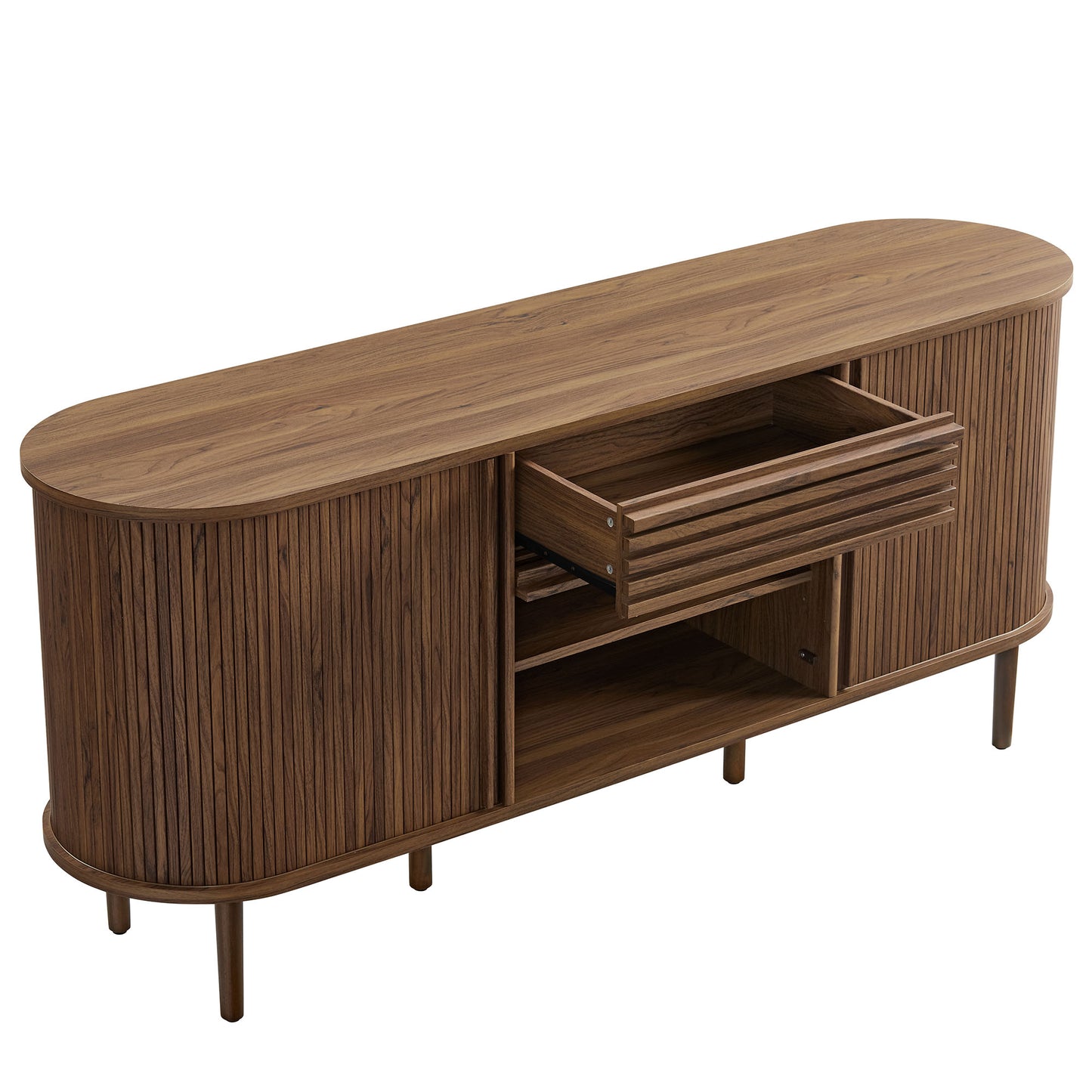 Harlan 67" Fluted Oval Sideboard Cabinet by Modway EEI-7293-WAL