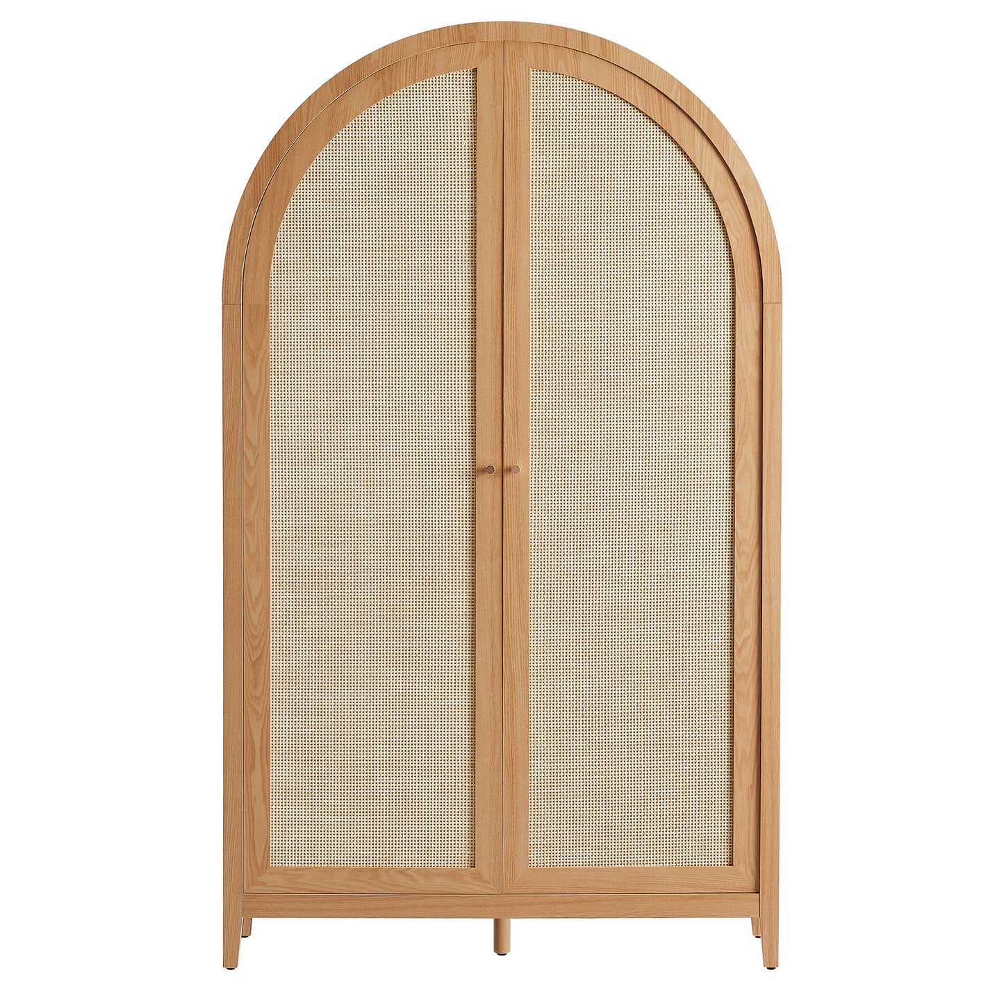 Calista 79" Tall Wide Rattan Arched Storage Cabinet by Modway
