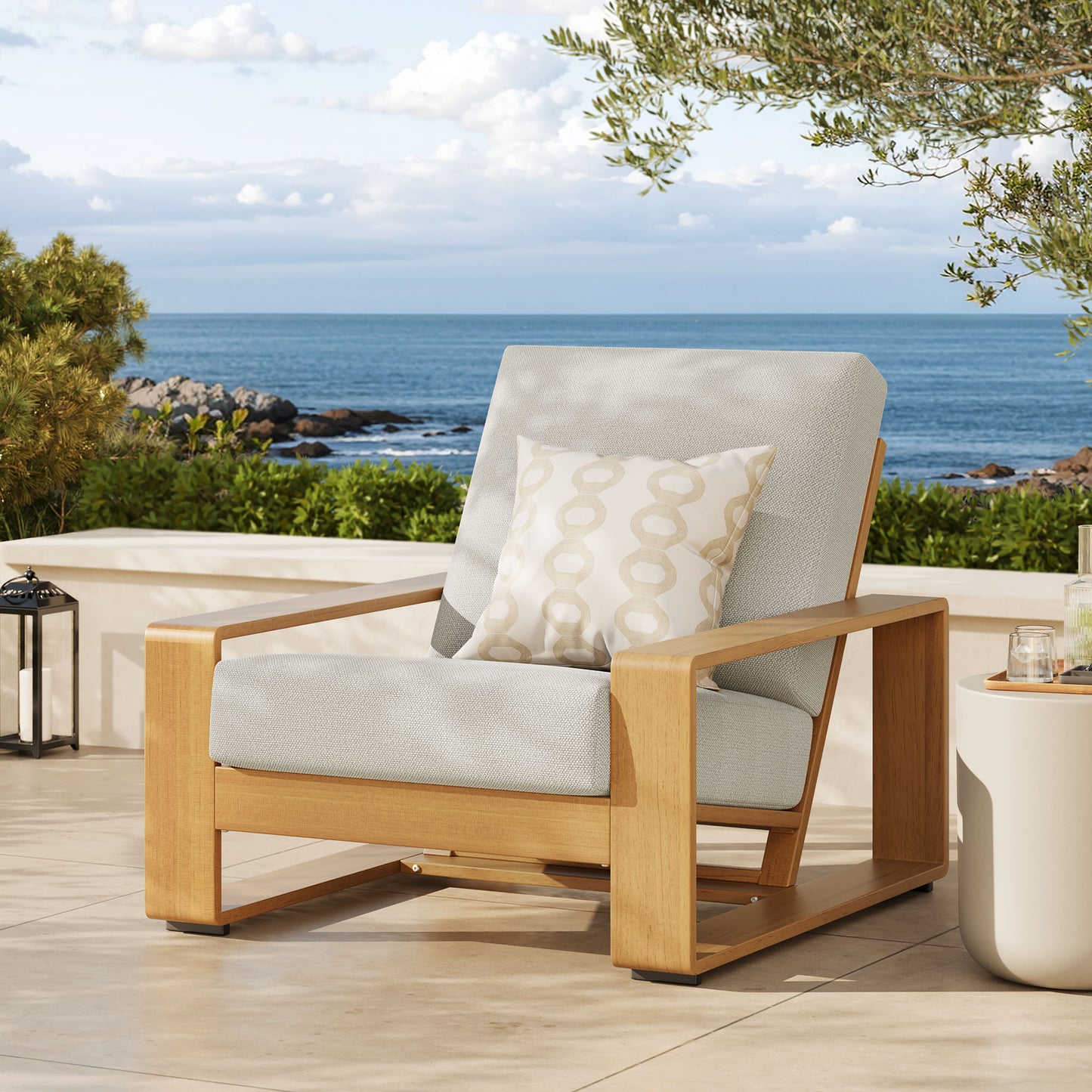 Lirienne Outdoor Patio Aluminum Faux Wood Armchair by Modway EEI-7296 Collection