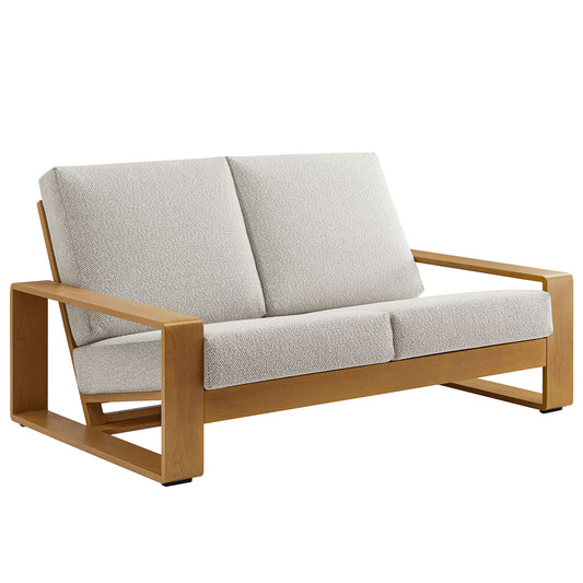 Lirienne Outdoor Patio Aluminum Faux Wood Loveseat by Modway EEI-7297 Series