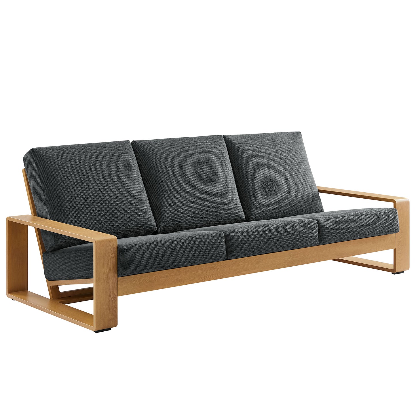 Lirienne Outdoor Patio Aluminum Faux Wood Sofa by Modway EEI-7298-CHA-NAT