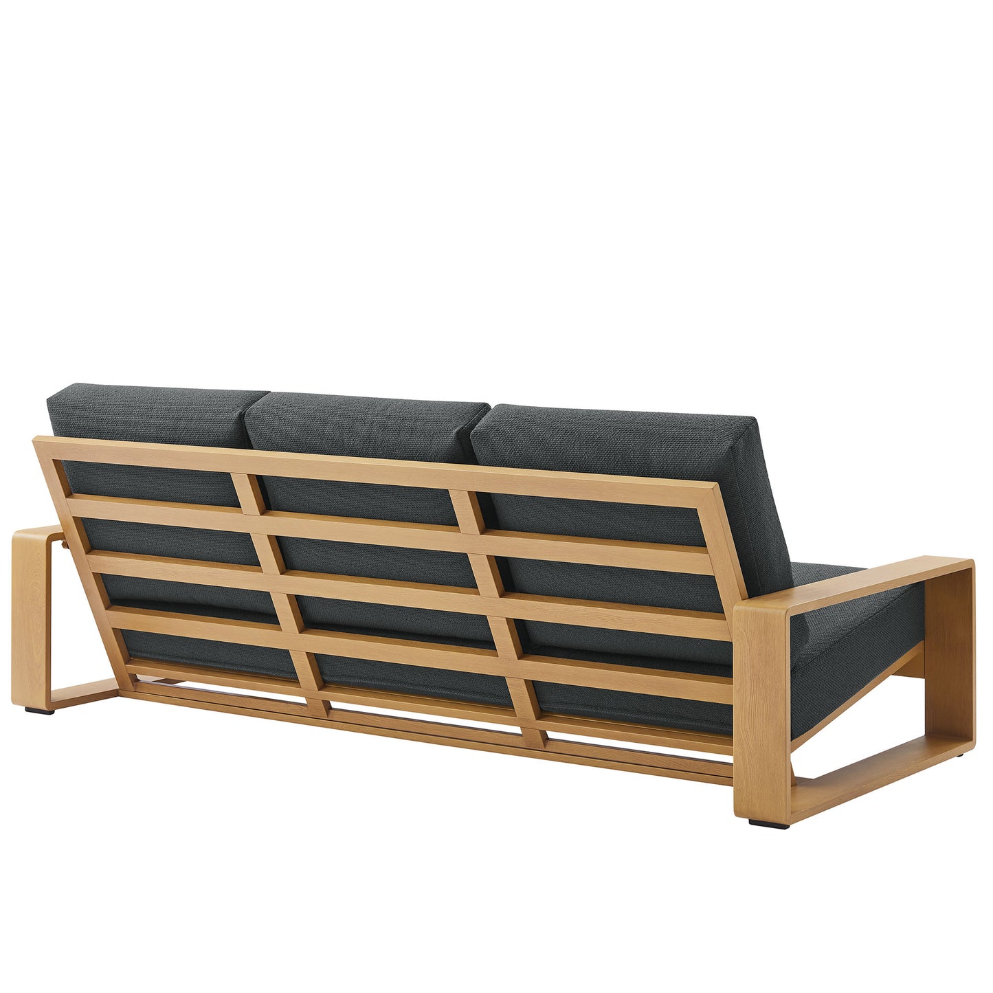 Lirienne Outdoor Patio Aluminum Faux Wood Sofa by Modway EEI-7298-CHA-NAT