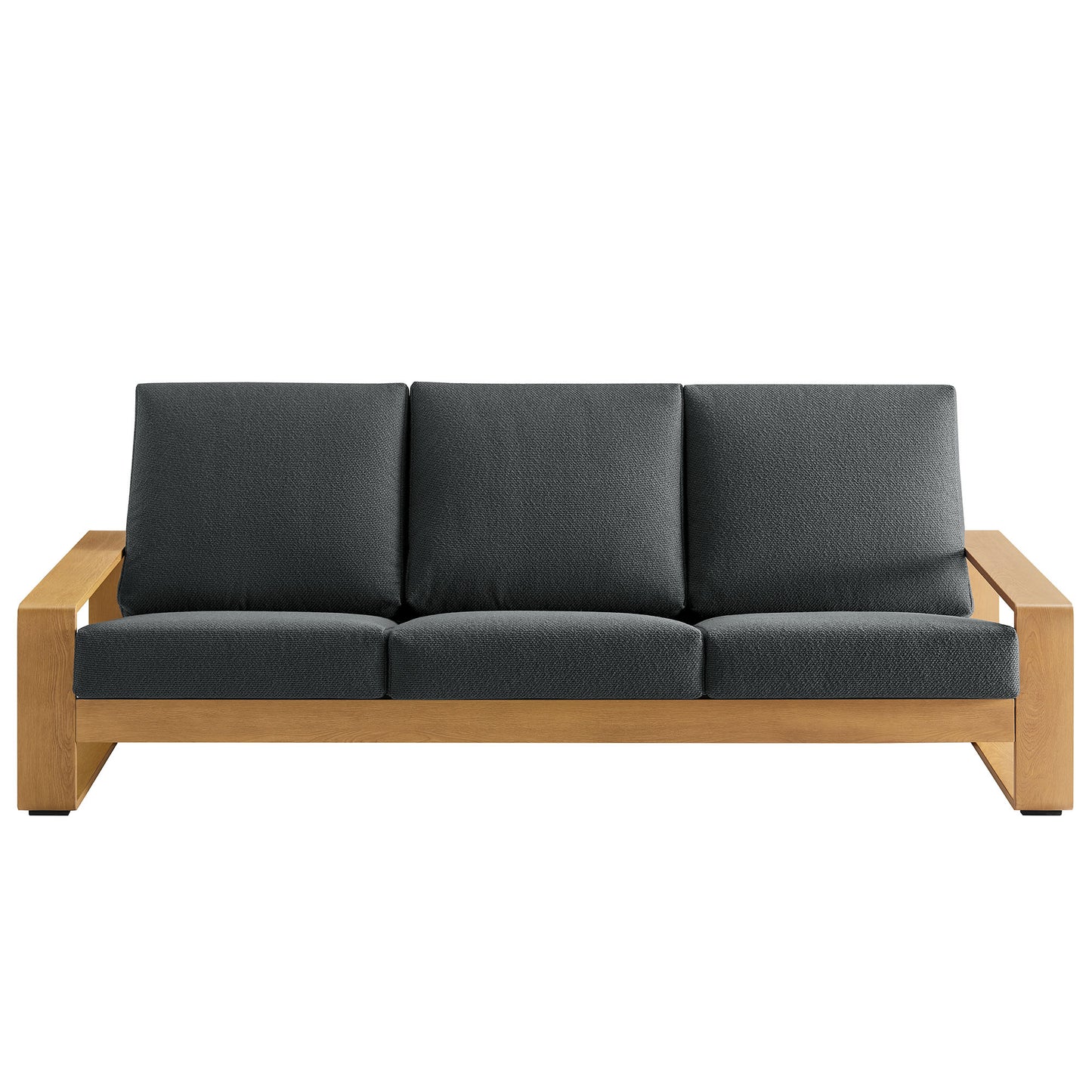 Lirienne Outdoor Patio Aluminum Faux Wood Sofa by Modway EEI-7298-CHA-NAT