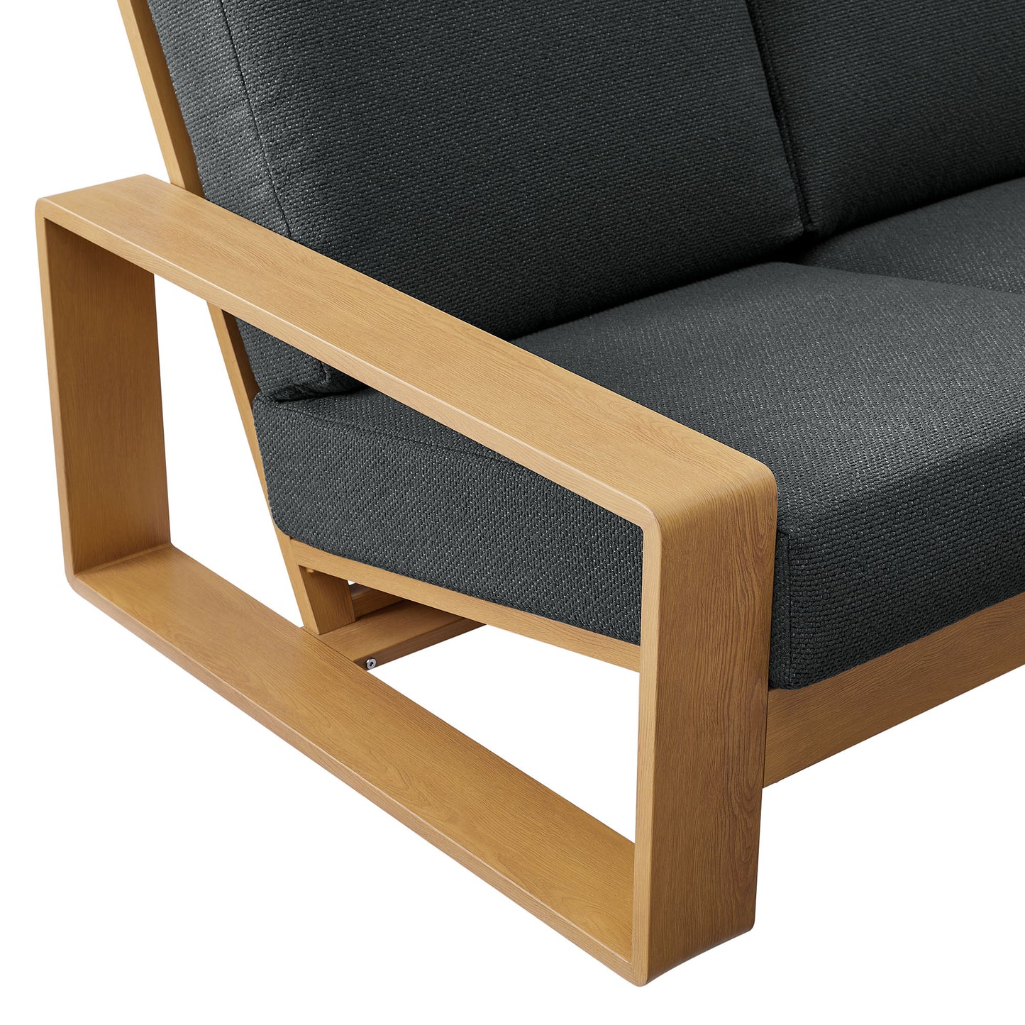 Lirienne Outdoor Patio Aluminum Faux Wood Sofa by Modway EEI-7298-CHA-NAT