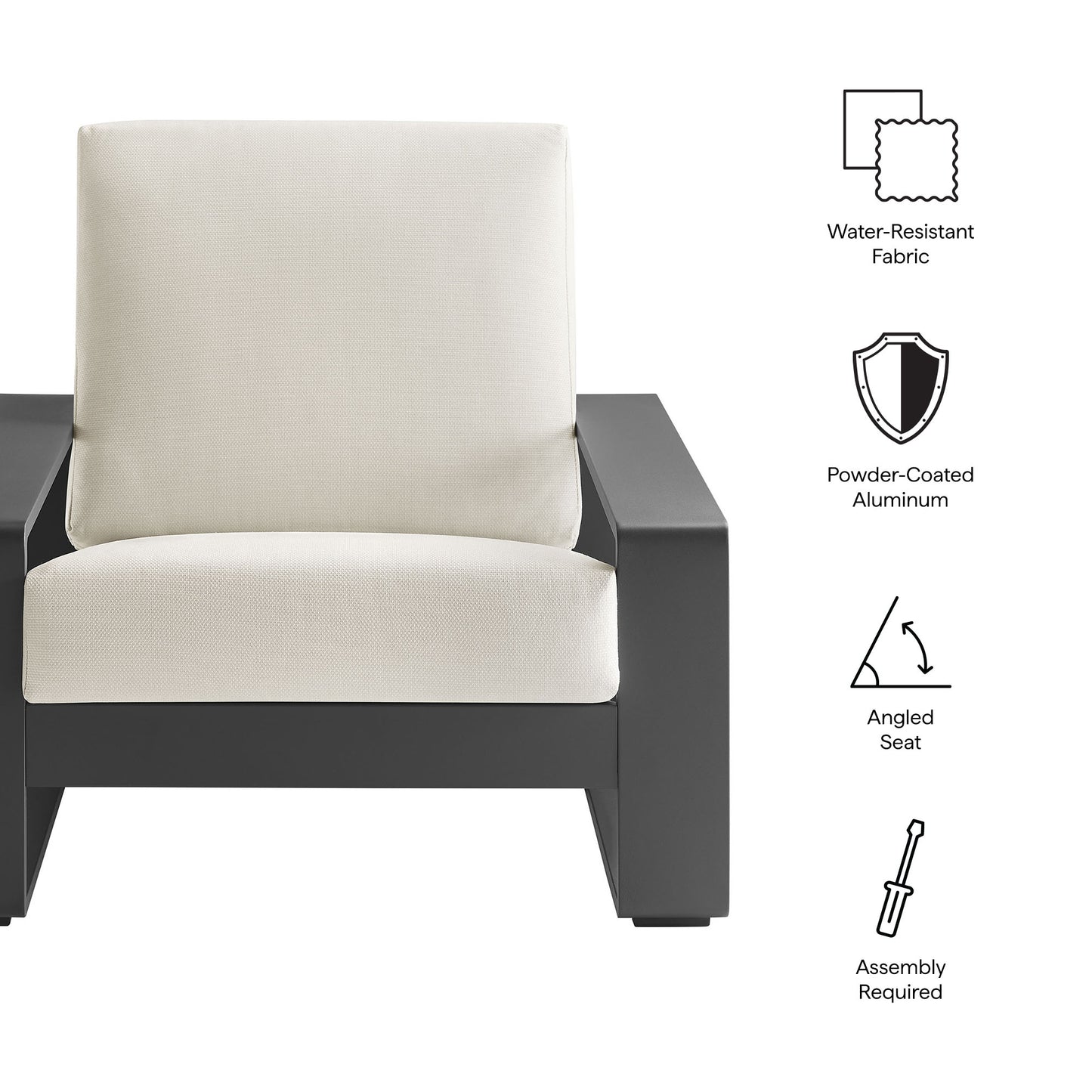 Lirienne Outdoor Patio Aluminum Armchair by Modway - EEI-7300 Collection Outdoor Seating