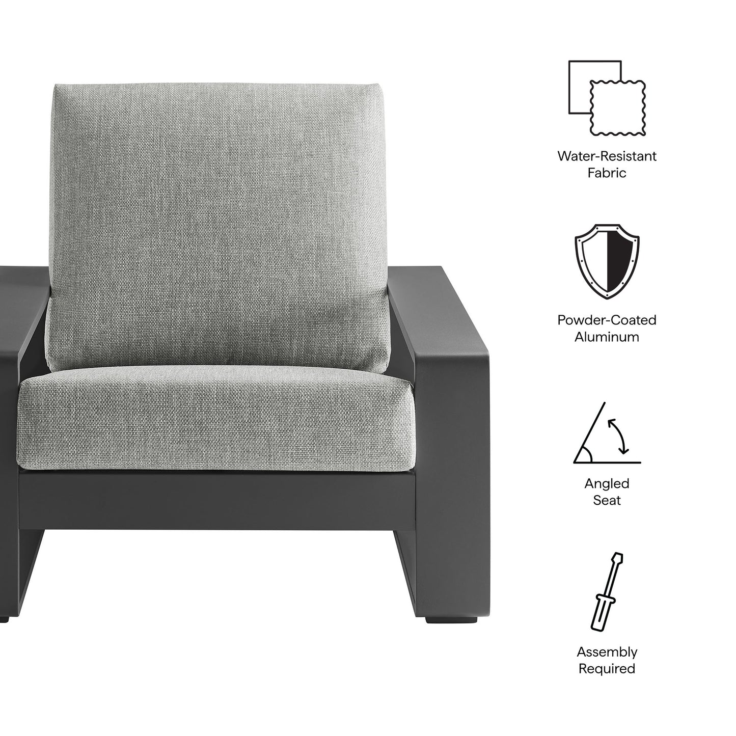 Lirienne Outdoor Patio Aluminum Armchair by Modway - EEI-7300 Collection Outdoor Seating