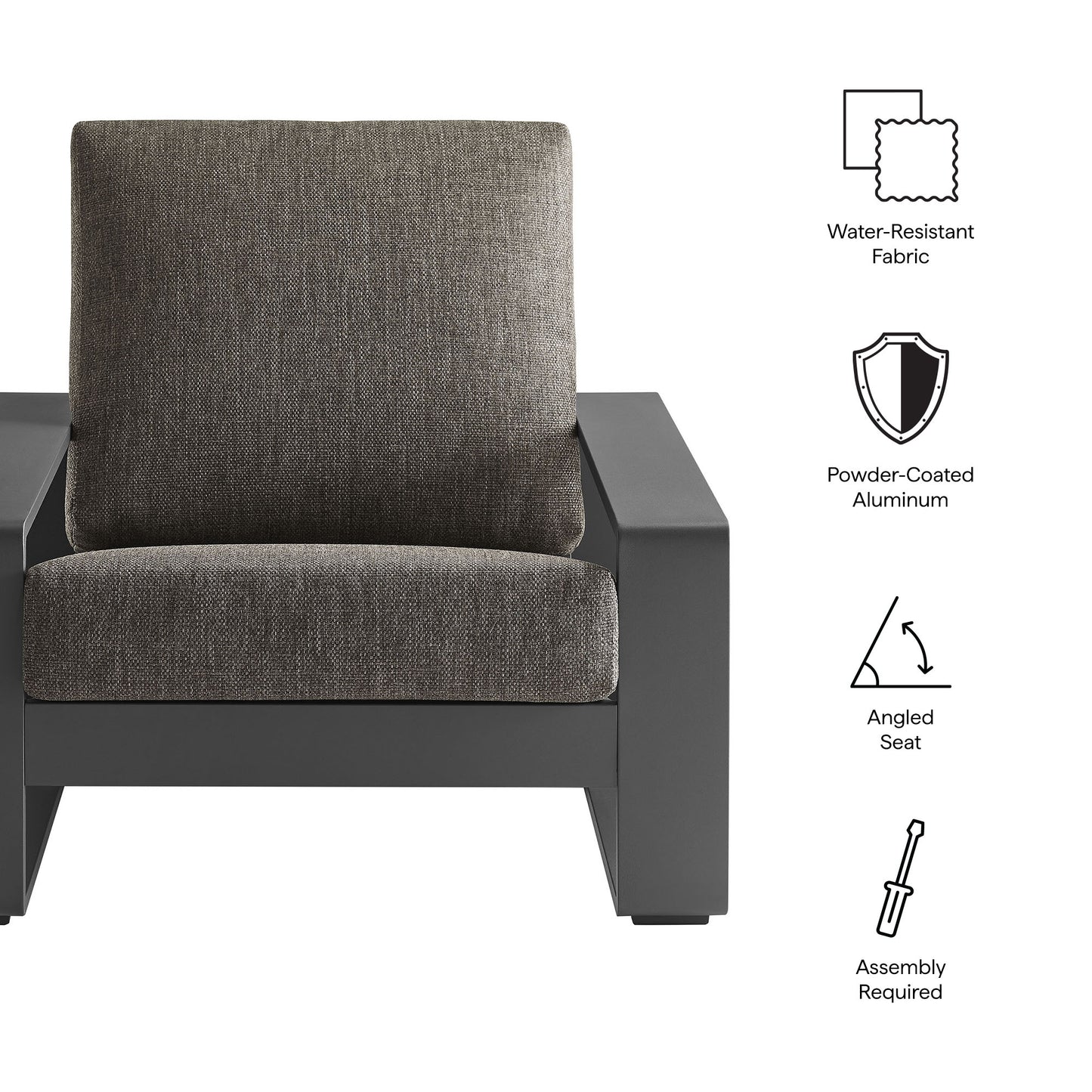 Lirienne Outdoor Patio Aluminum Armchair by Modway - EEI-7300 Collection Outdoor Seating