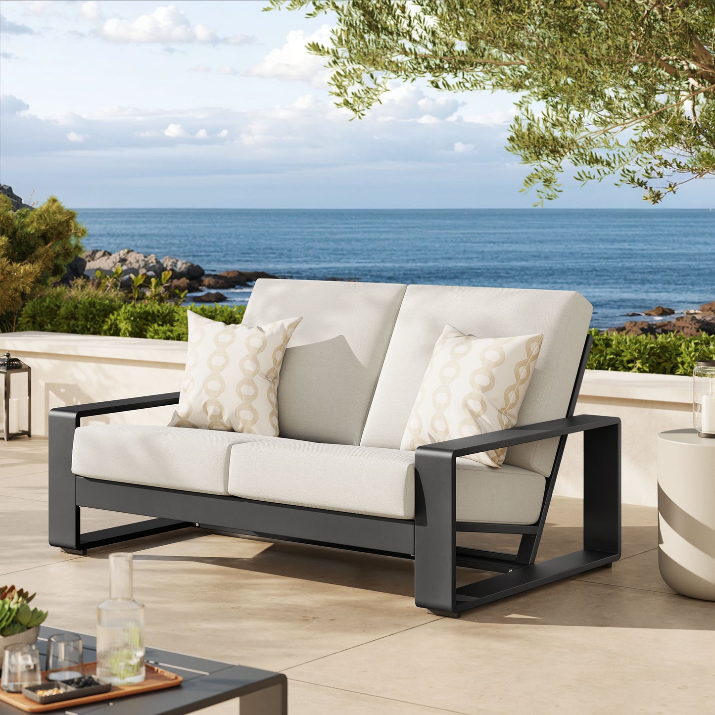 Lirienne Outdoor Patio Aluminum Loveseat Collection