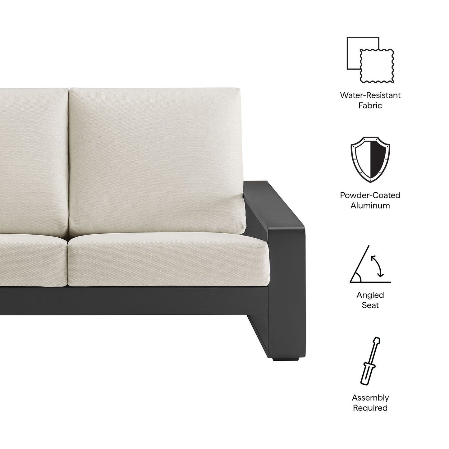 Lirienne Outdoor Patio Aluminum Loveseat Collection