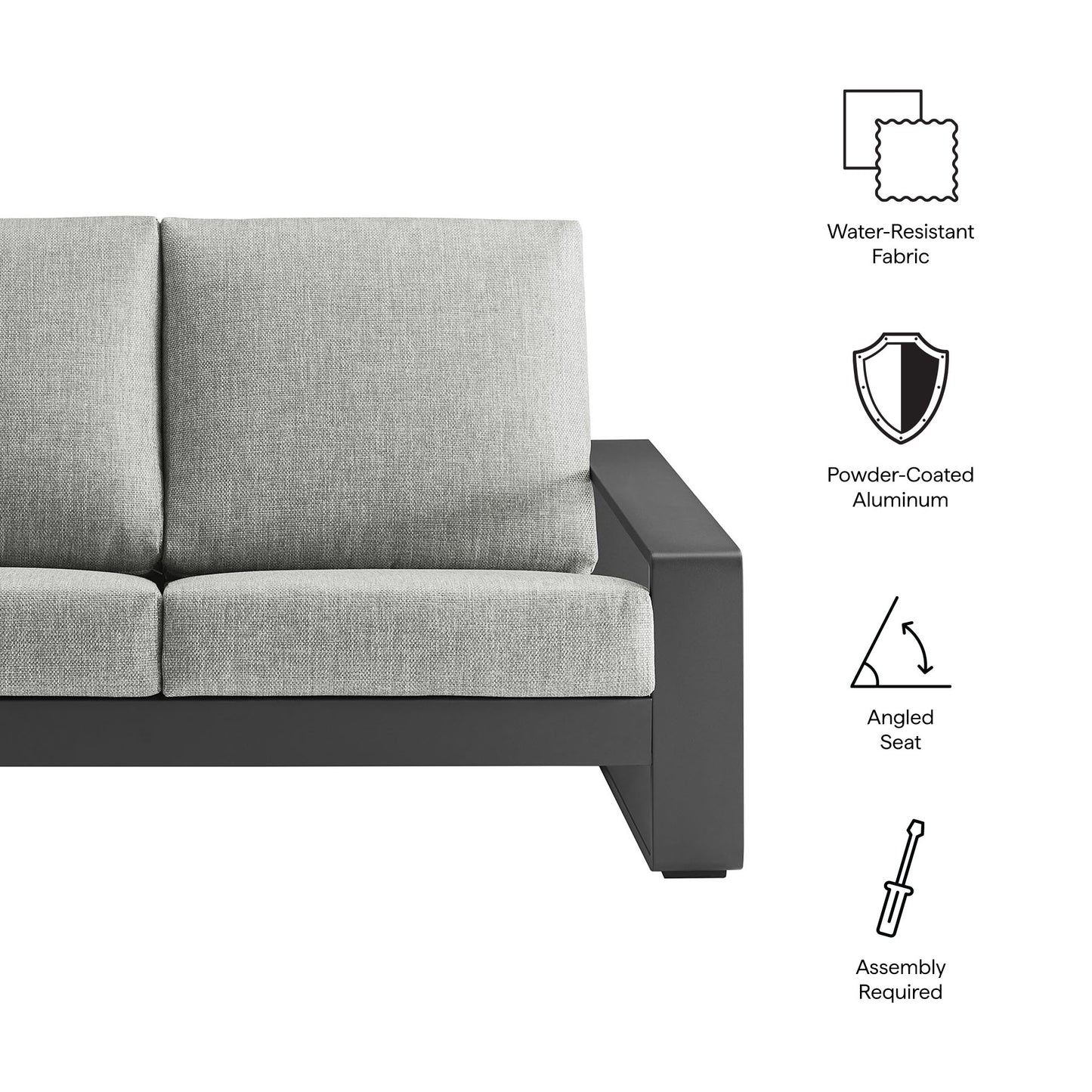 Lirienne Outdoor Patio Aluminum Loveseat Collection