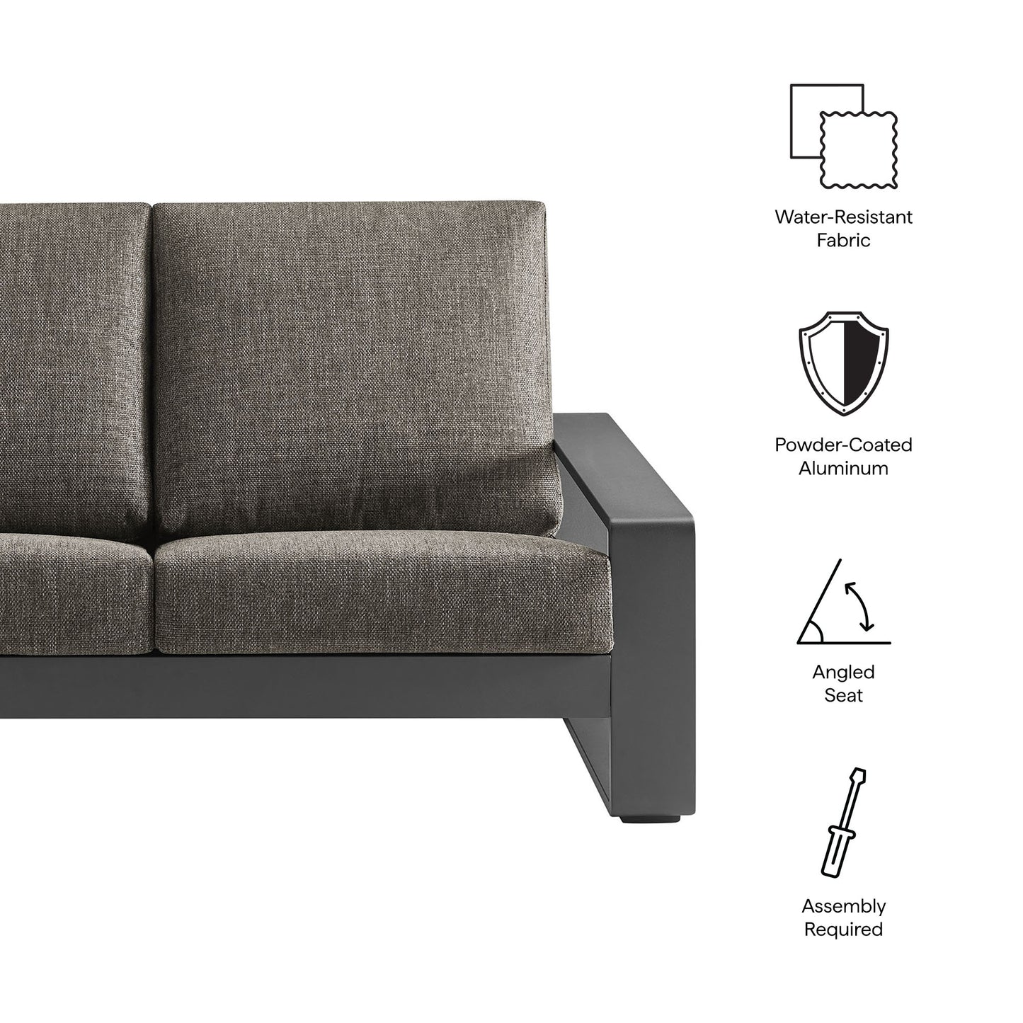 Lirienne Outdoor Patio Aluminum Loveseat Collection