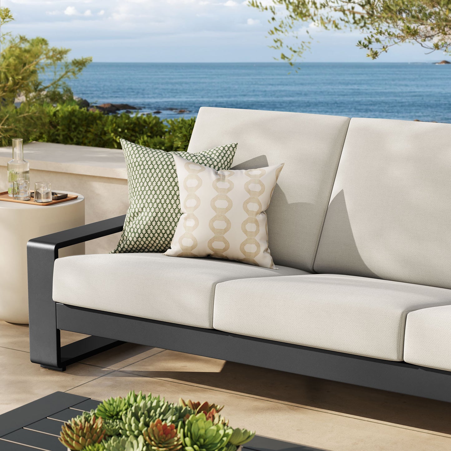Lirienne Outdoor Patio Modern Aluminum Sofa by Modway EEI-7302 Collection