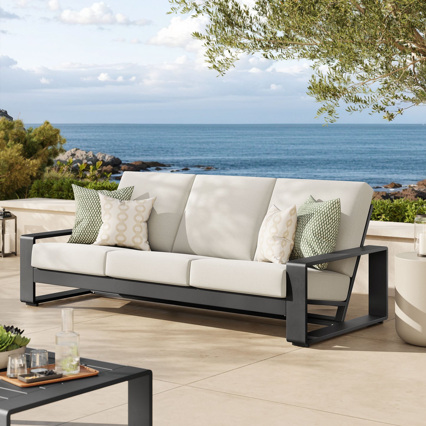 Lirienne Outdoor Patio Modern Aluminum Sofa by Modway EEI-7302 Collection