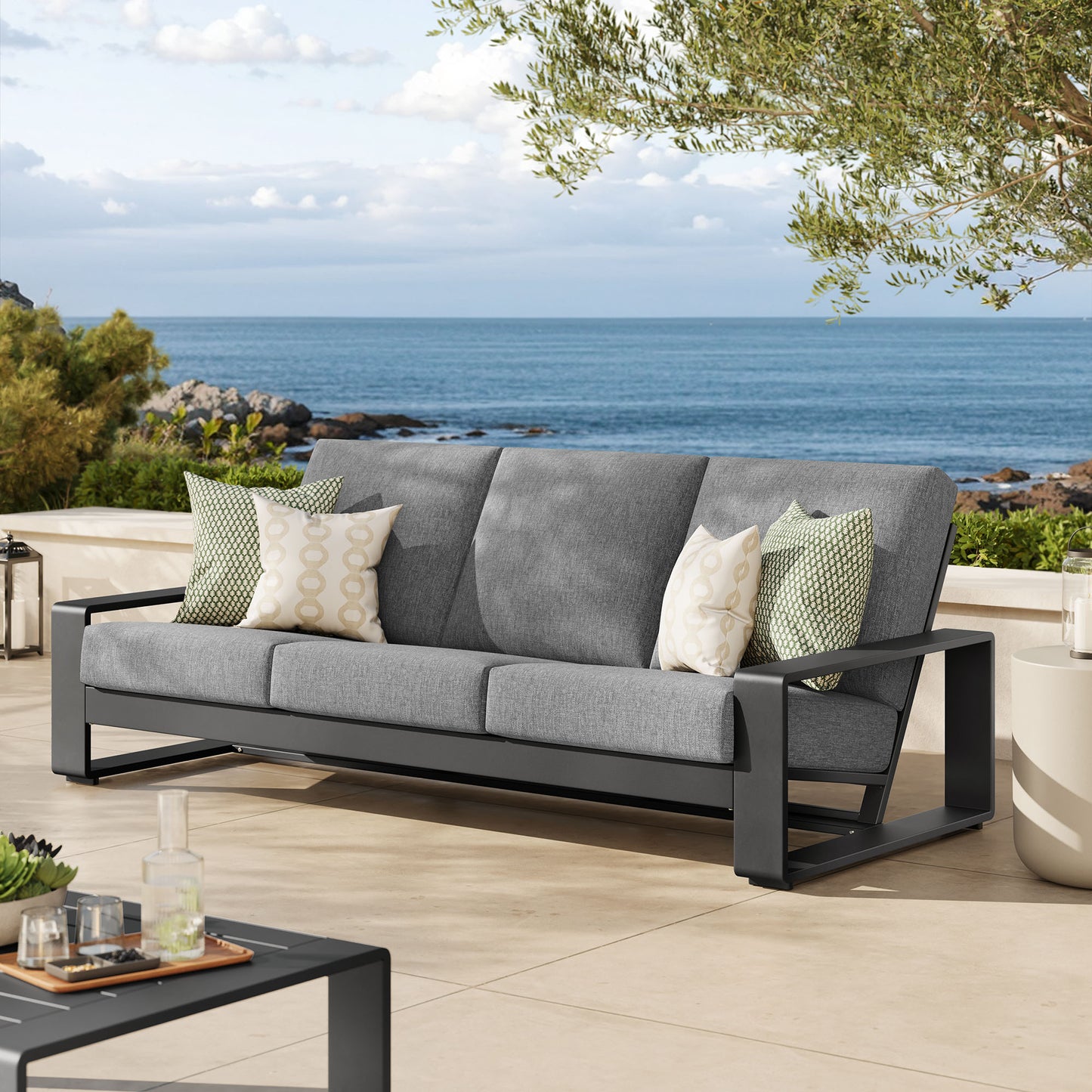 Lirienne Outdoor Patio Modern Aluminum Sofa by Modway EEI-7302 Collection
