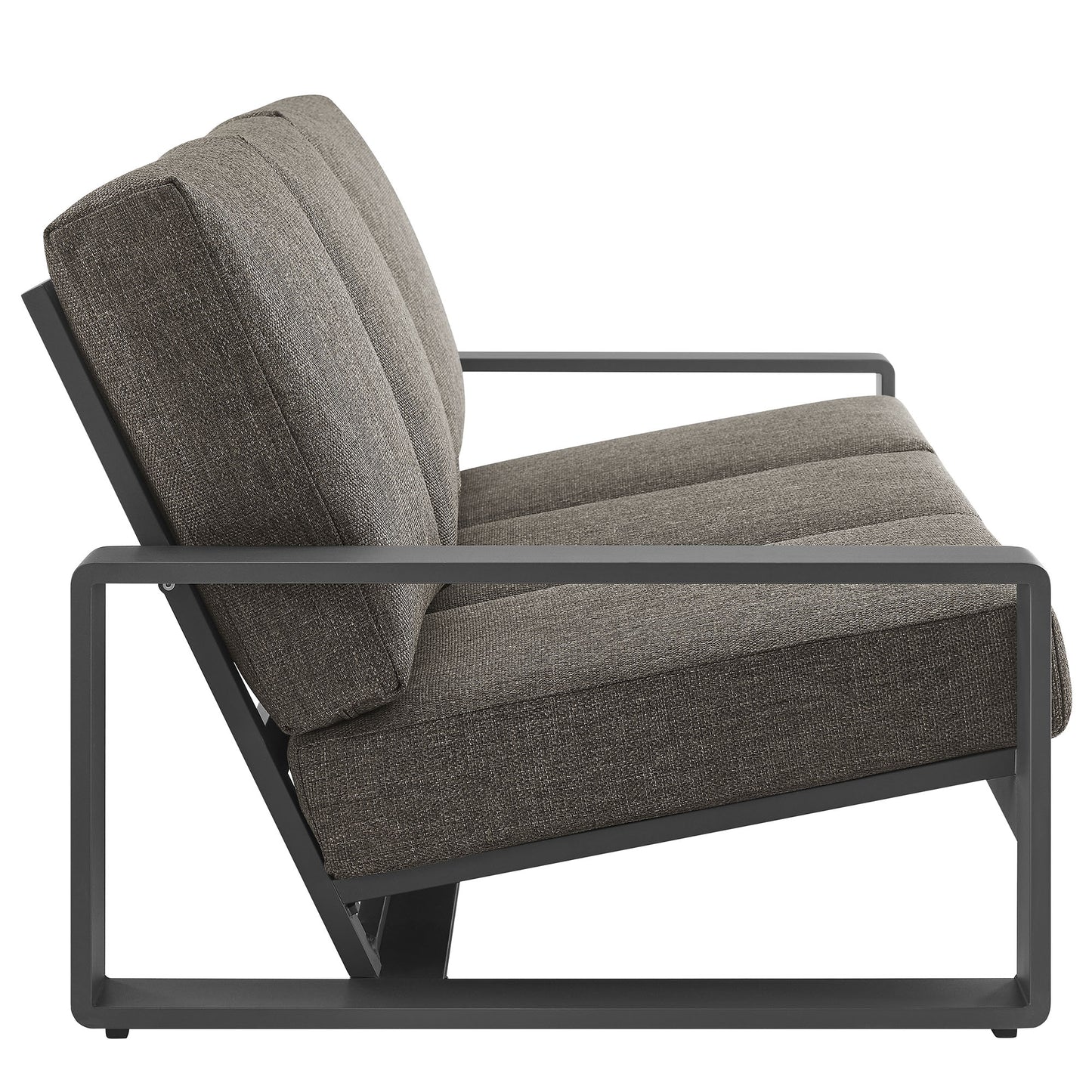 Lirienne 2-Piece Outdoor Patio Aluminum Furniture Set by Modway EEI-7307-SMO-GRY