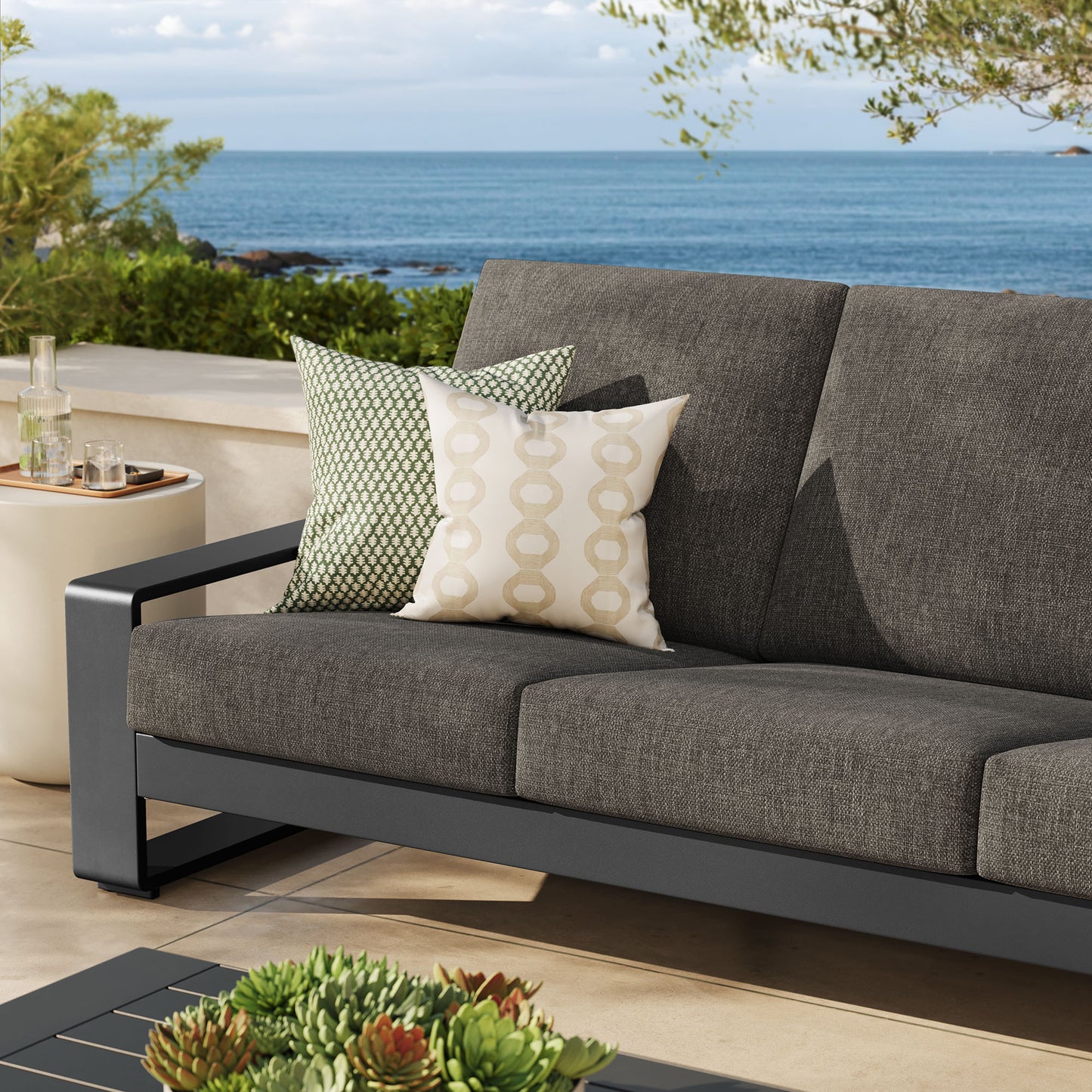 Lirienne Outdoor Patio Modern Aluminum Sofa by Modway EEI-7302 Collection