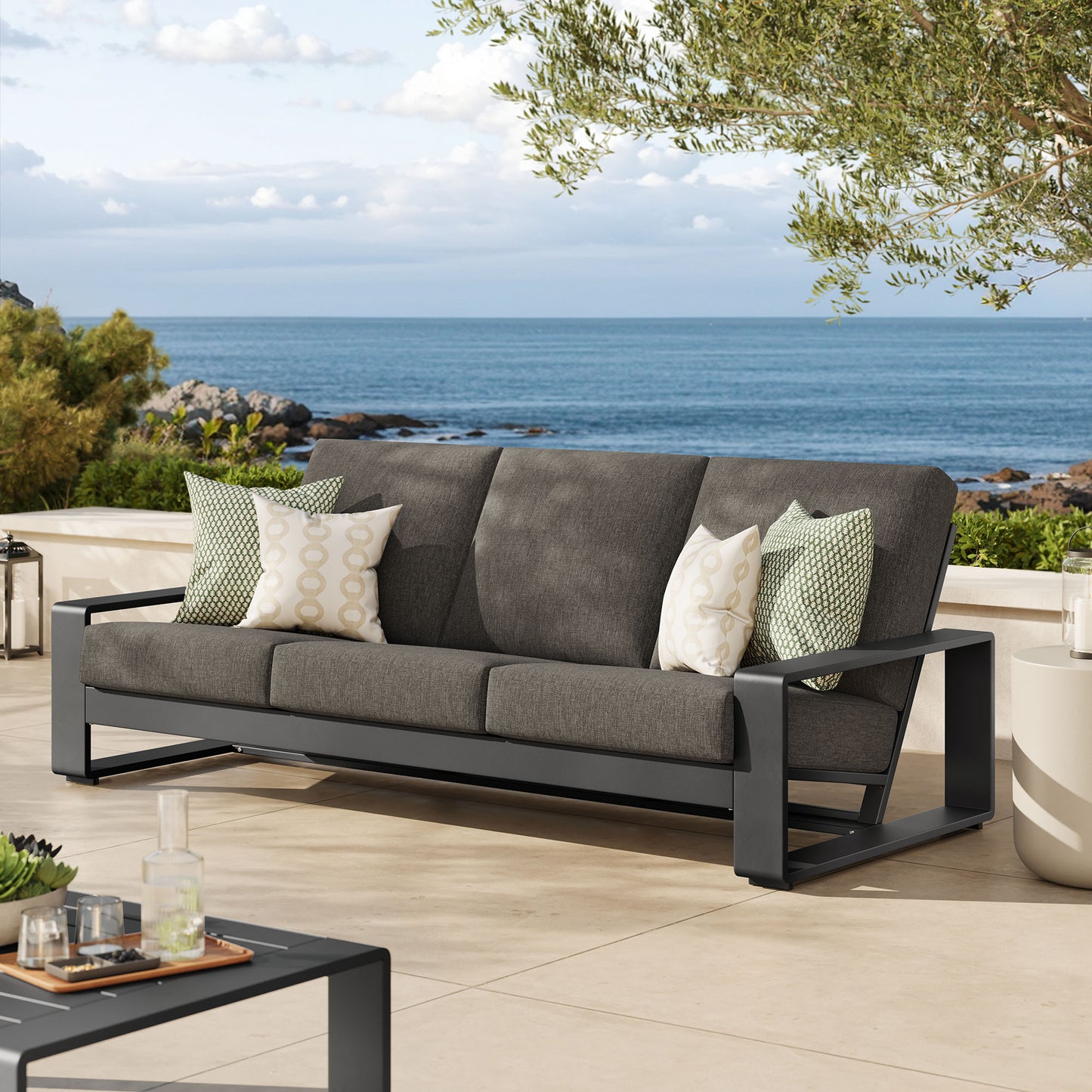 Lirienne Outdoor Patio Modern Aluminum Sofa by Modway EEI-7302 Collection