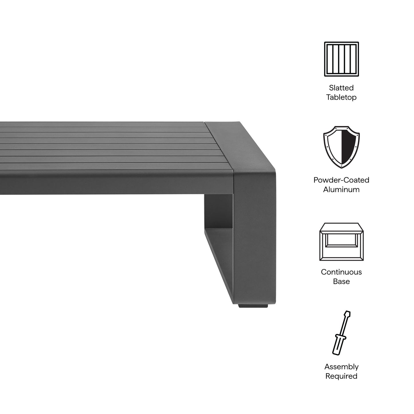 Lirienne Outdoor Patio Aluminum Coffee Table by Modway — Stylish Outdoor Centerpiece