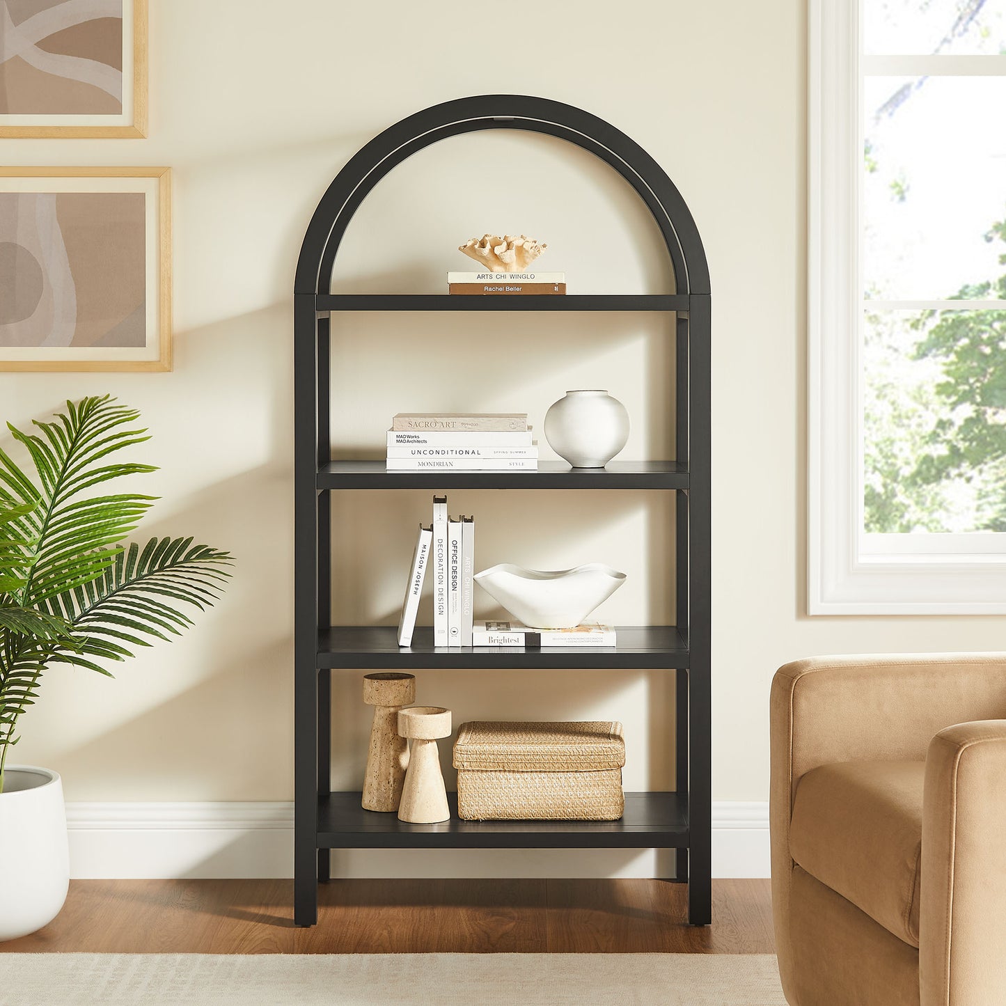Vexley 60 Inch Arched Bookshelf by Modway EEI-7317 - Classic Arched Bookcase