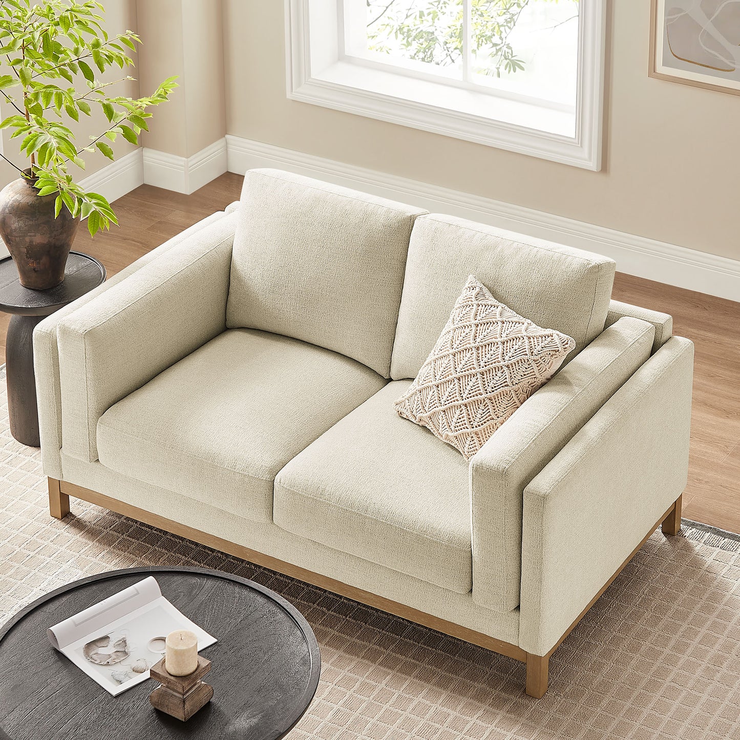 Roscoe 63 inch Fabric Loveseat by Modway EEI-7328 Upholstered Contemporary Design