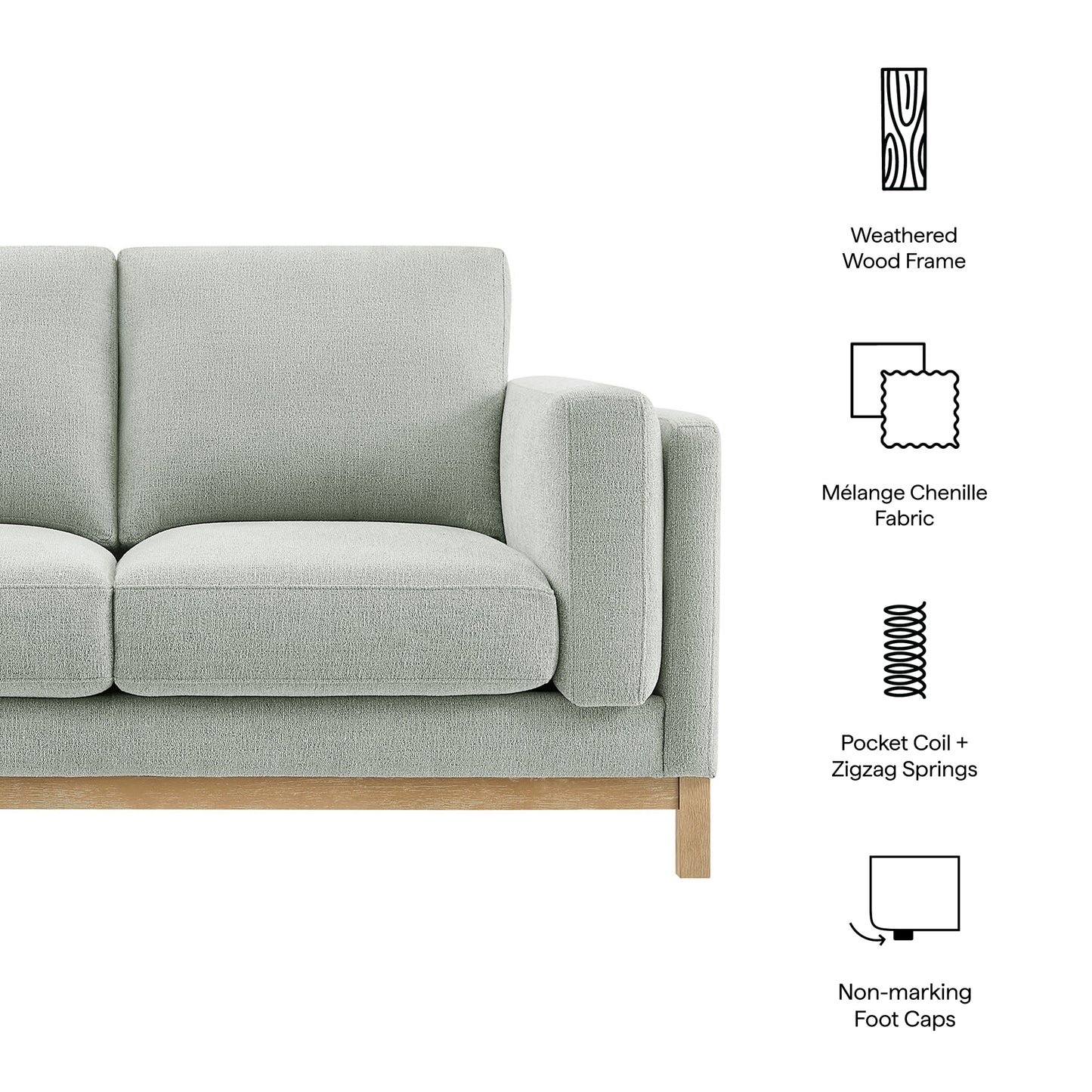Roscoe 63 inch Fabric Loveseat by Modway EEI-7328-MST