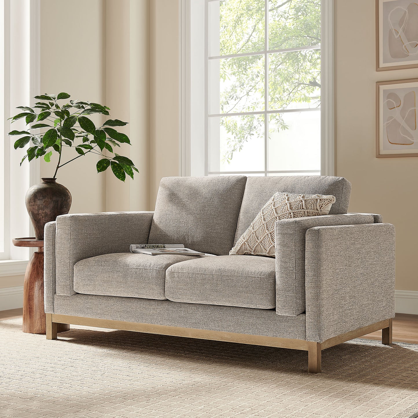 Roscoe 63 inch Fabric Loveseat by Modway EEI-7328-PEW