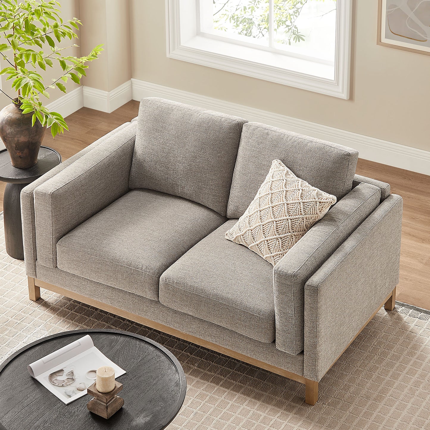 Roscoe 63 inch Fabric Loveseat by Modway EEI-7328-PEW