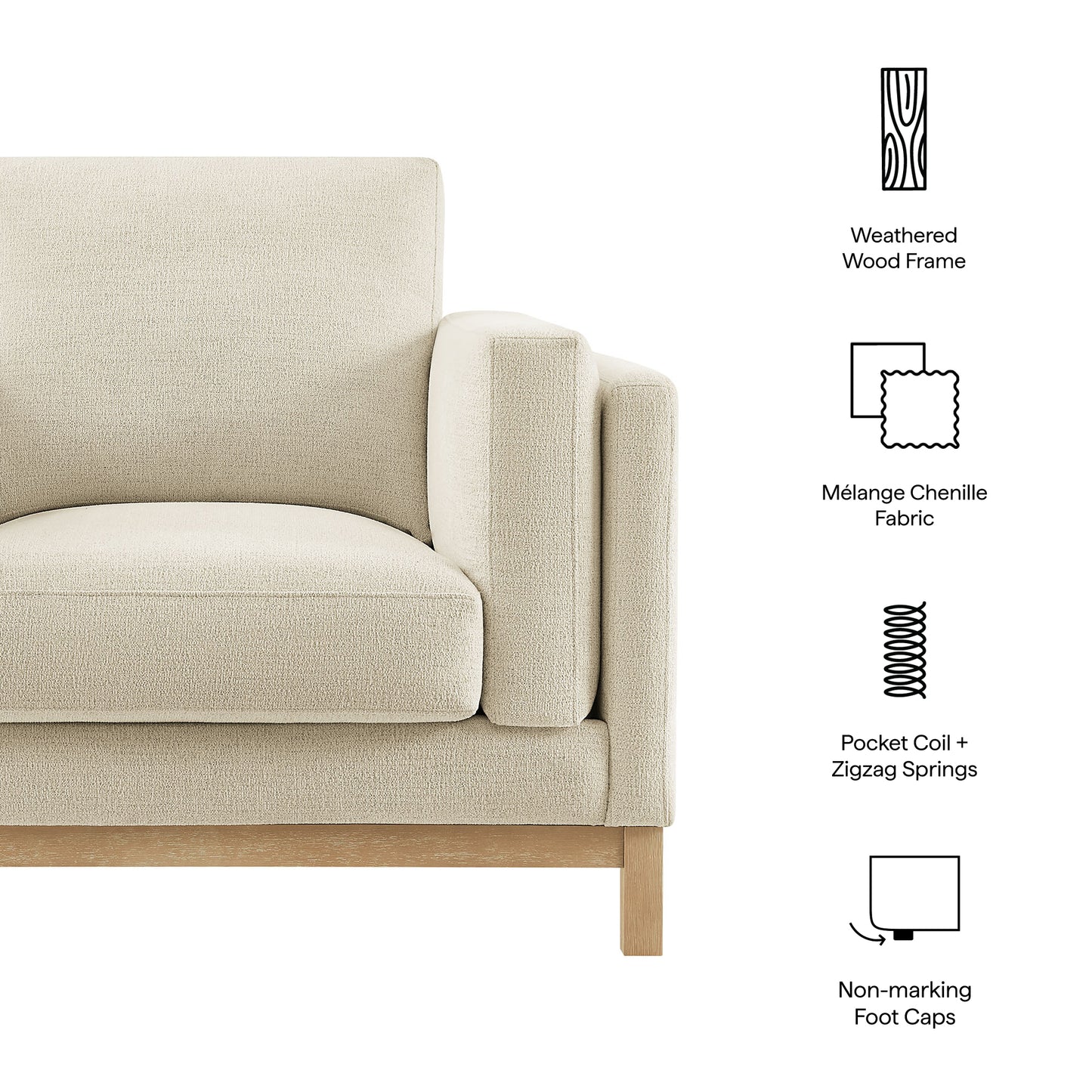 Roscoe Fabric Armchair by Modway EEI-7329-IVO