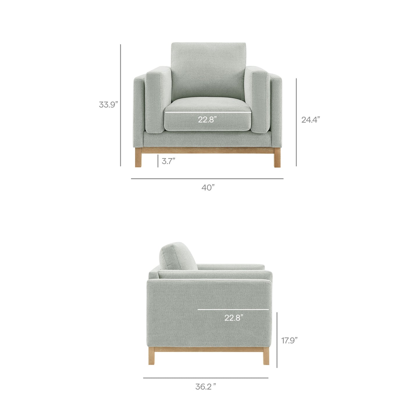 Roscoe Fabric Armchair by Modway EEI-7329 - Modern Upholstered Accent Chair
