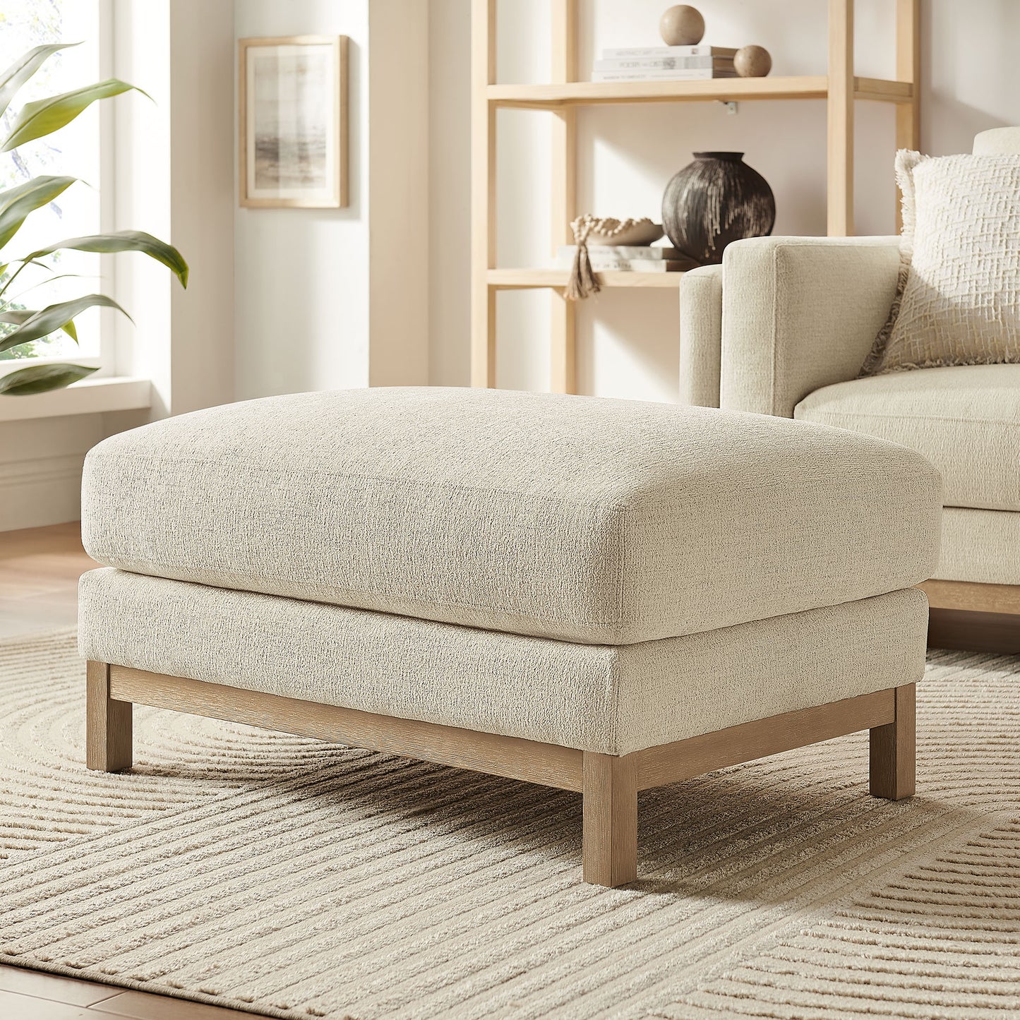 Roscoe Fabric Ottoman by Modway EEI-7330 — Upholstered Fabric Accent Ottoman