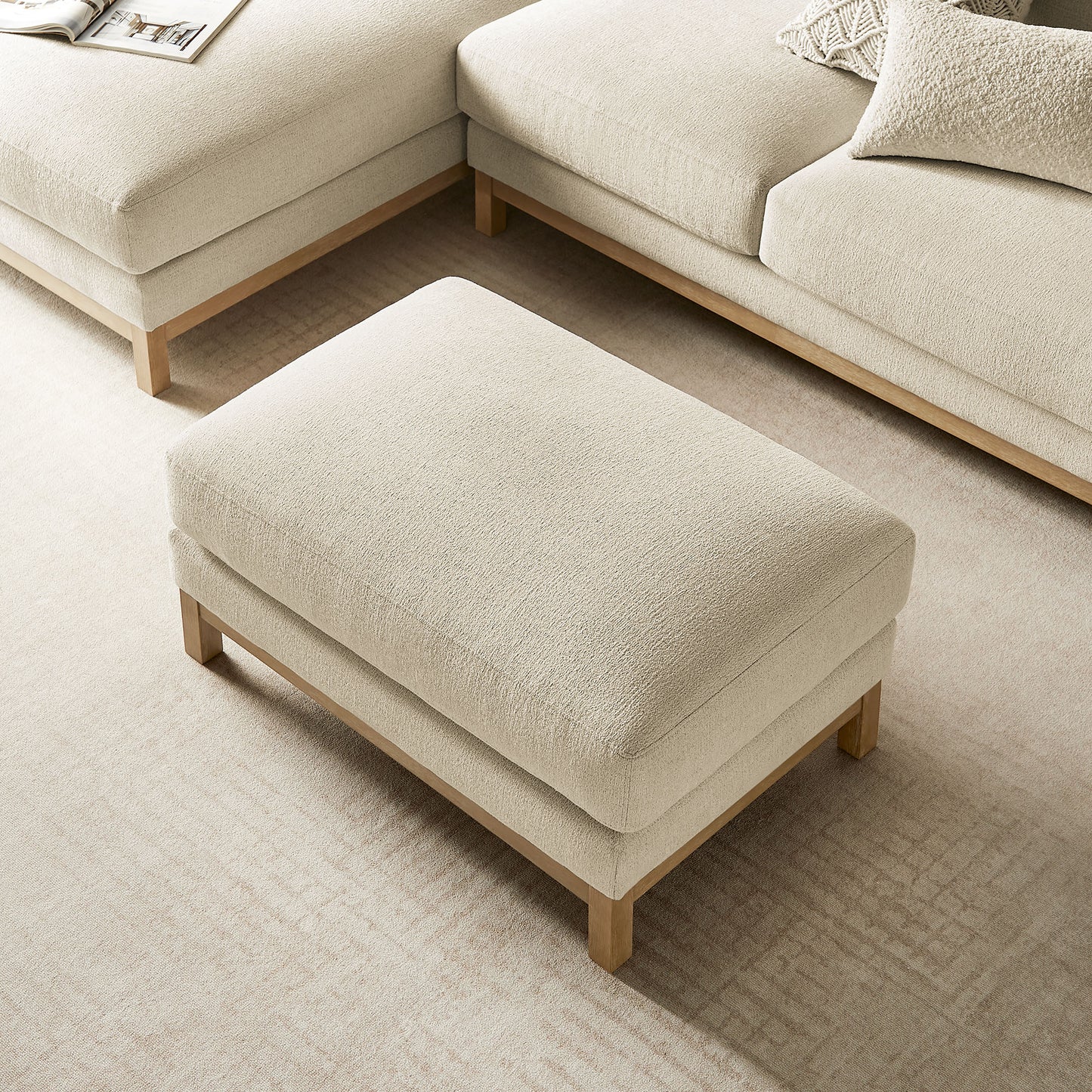 Roscoe Fabric Ottoman by Modway EEI-7330 — Upholstered Fabric Accent Ottoman